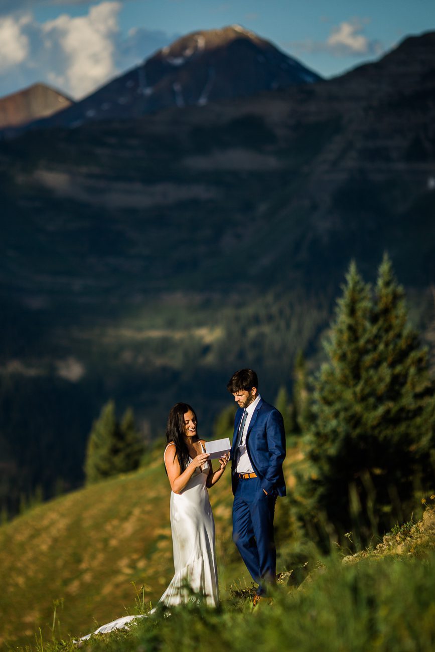 mountain elopement ceremony