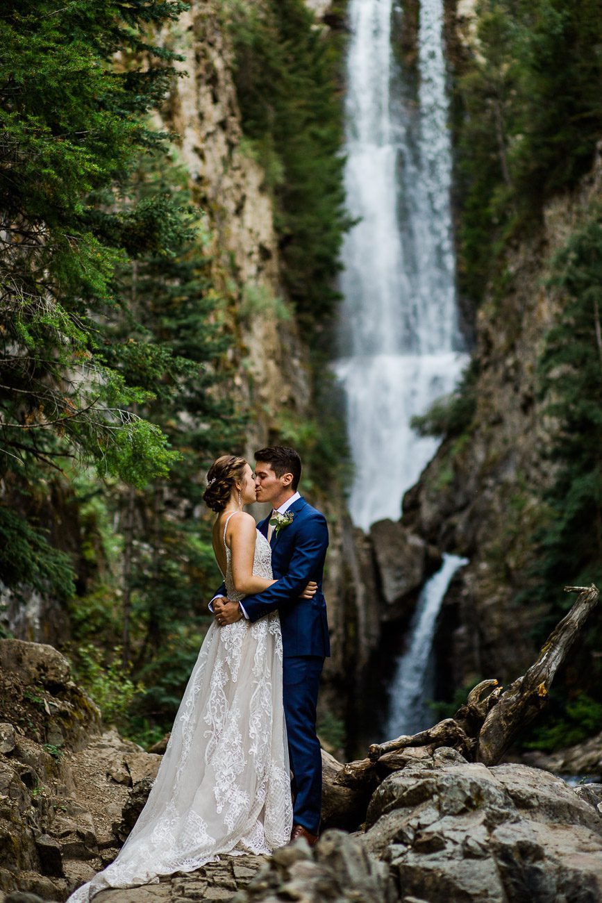 Waterfall adventure elopement