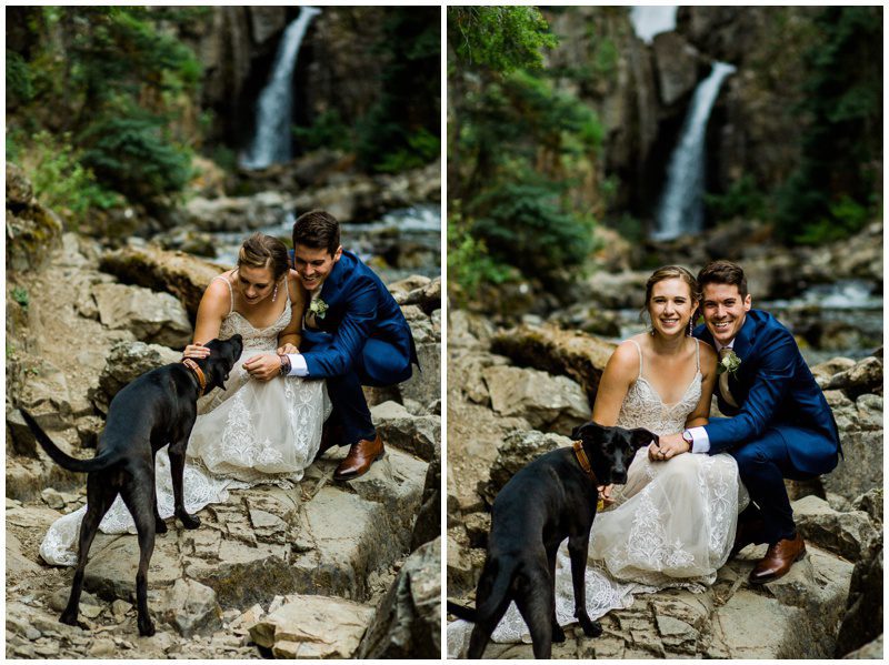 Adventure elopement photos with dog