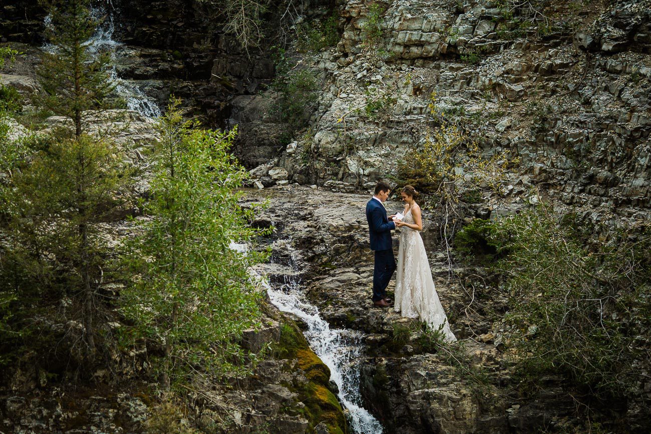 Waterfall elopement