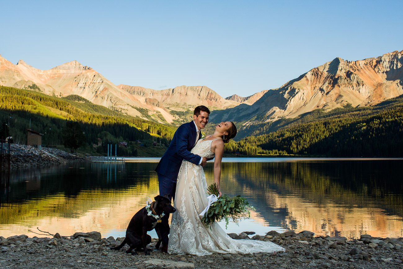 Trout Lake Colorado wedding photo