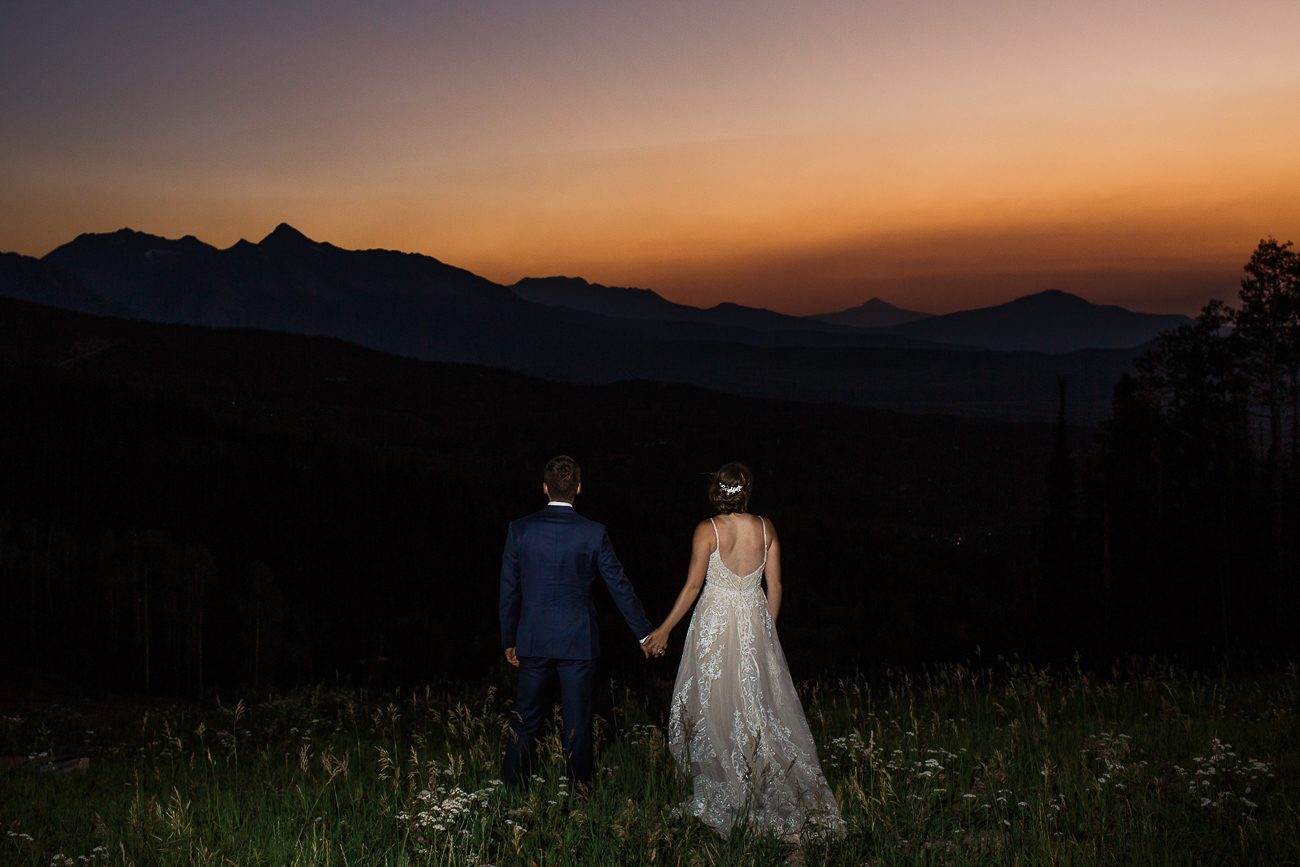 Sunset wedding photos Telluride Colorado