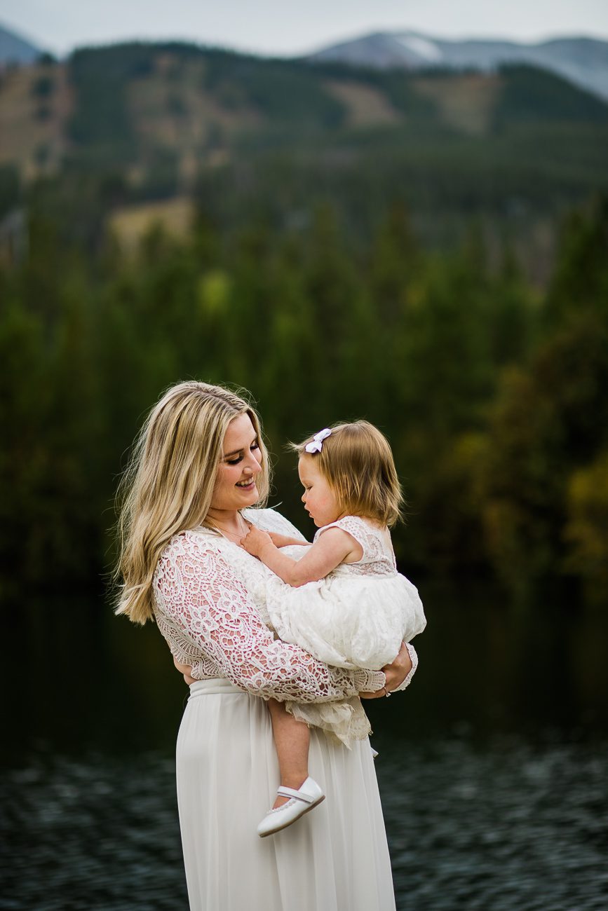 Bride and daughter wedding photo
