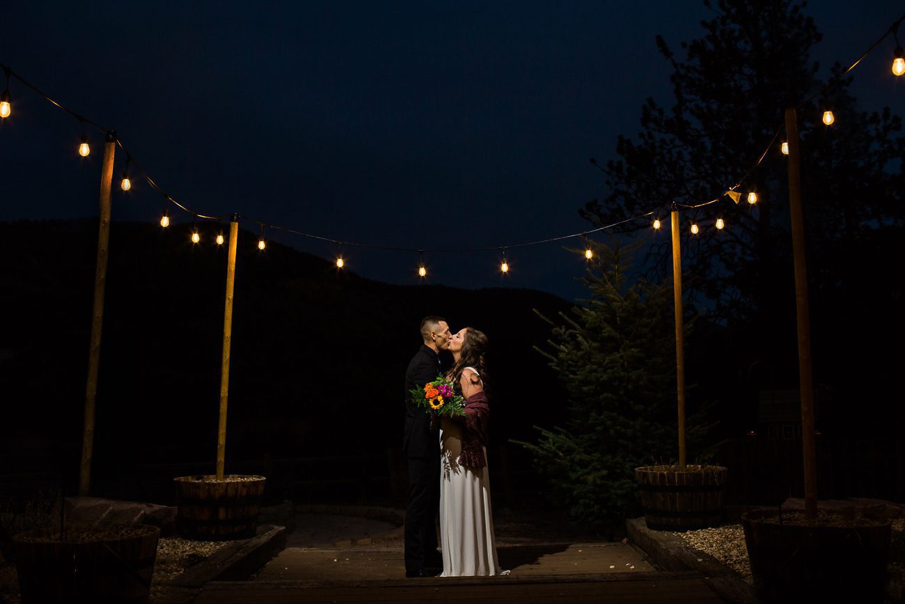 Night time wedding photography