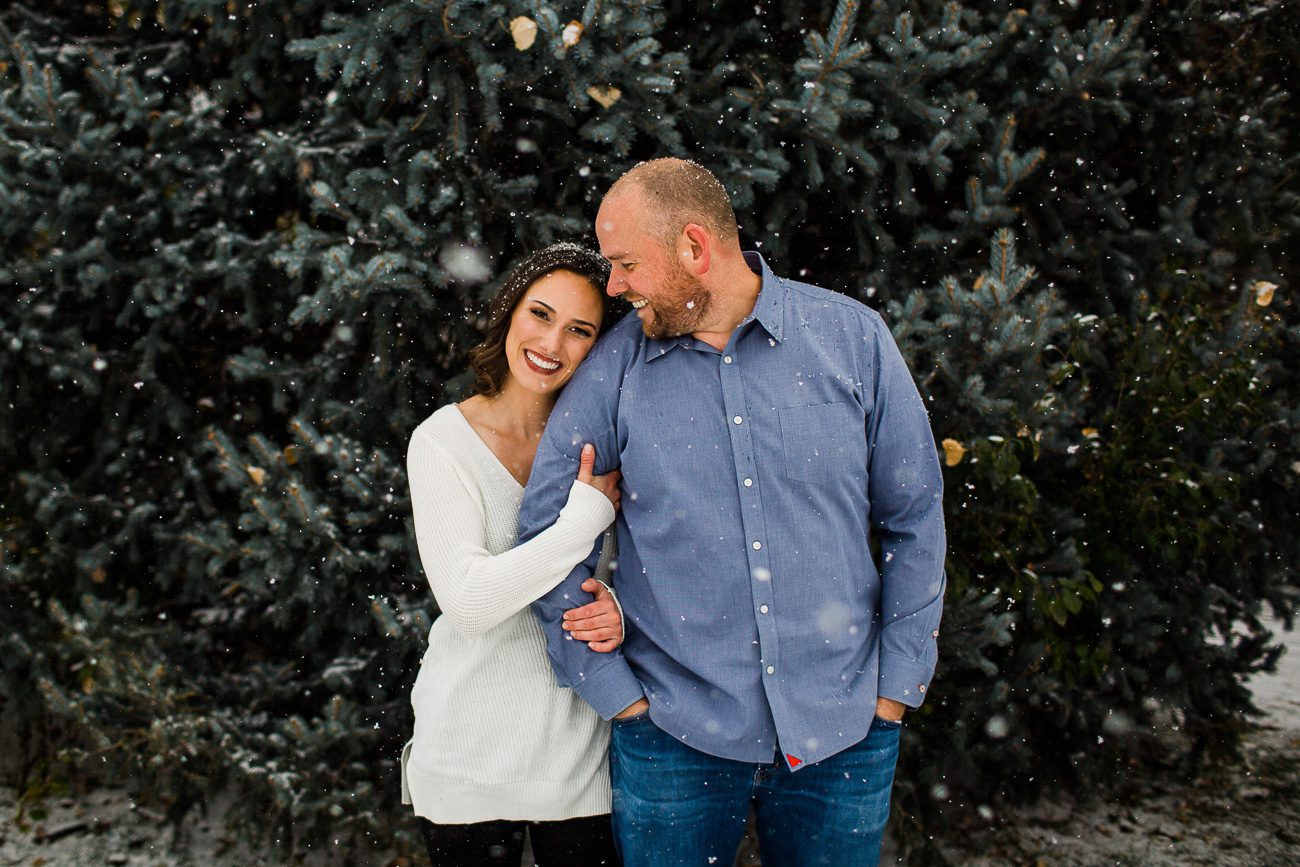 Winter engagement photography