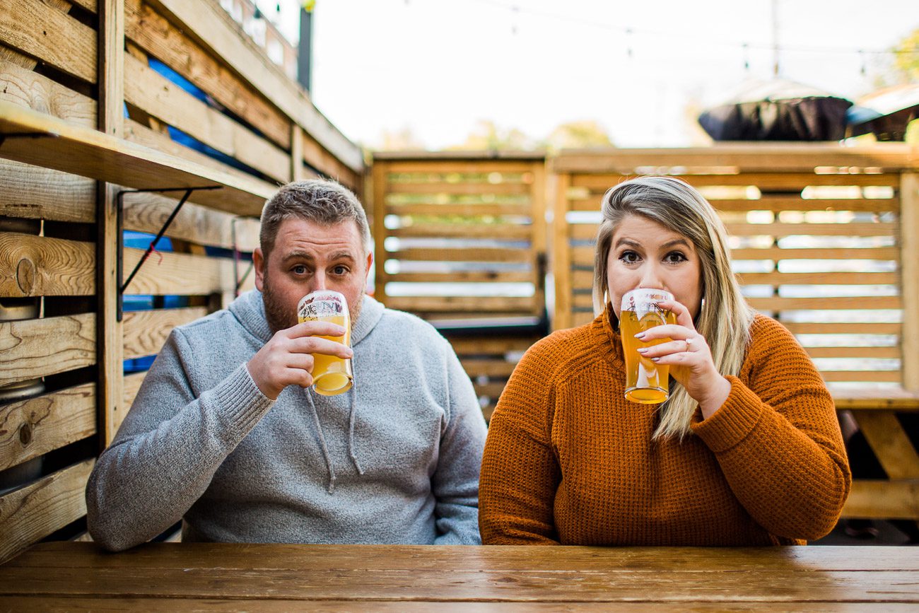 Brewery engagement photo ideas