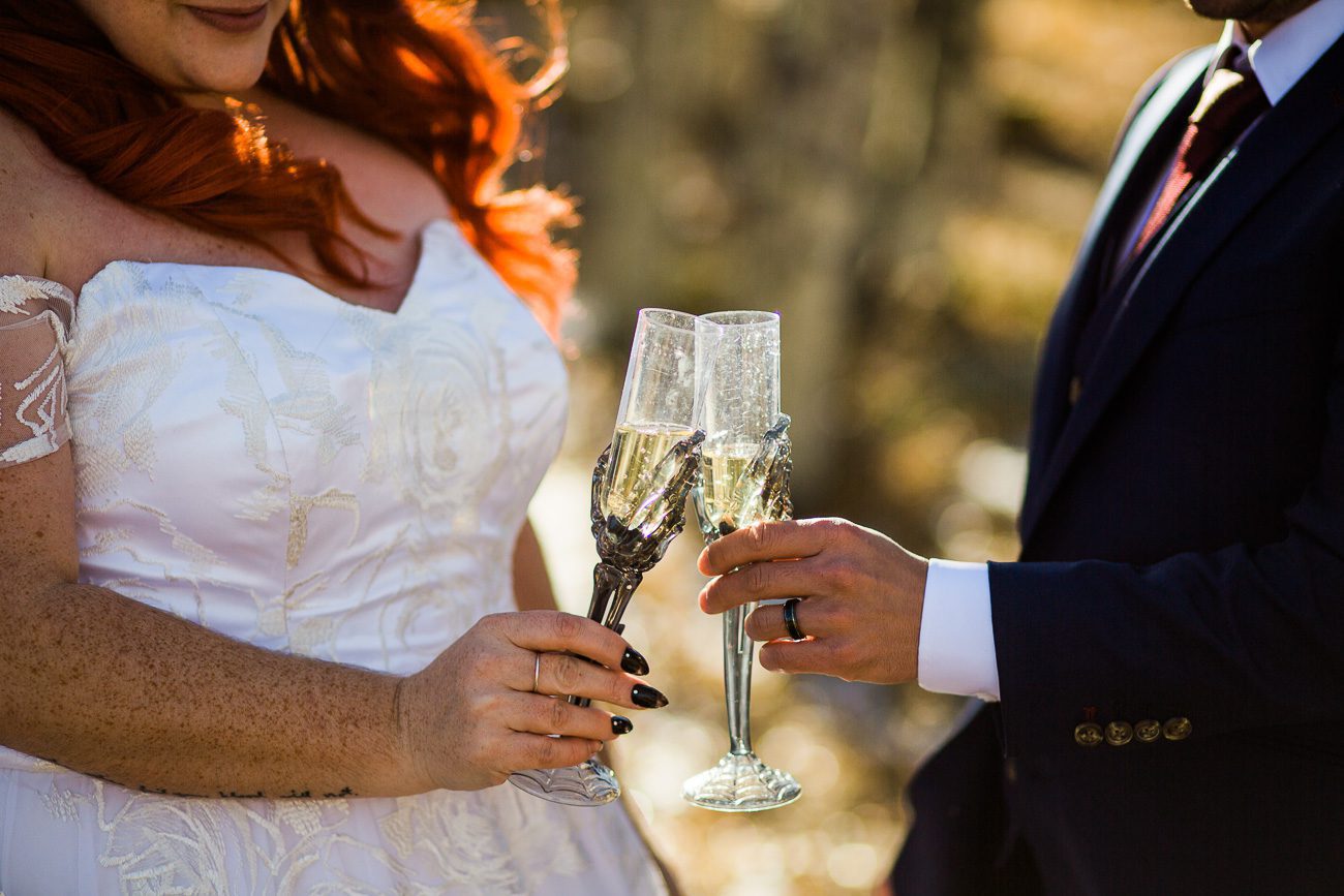 Champagne at elopement