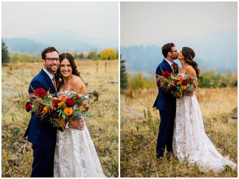 Colorado wedding photos during wildfires