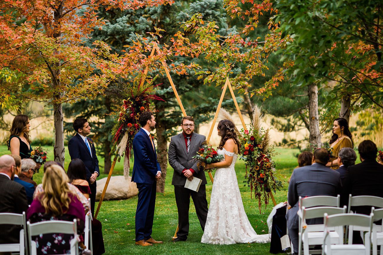 Fall wedding in Boulder Colorado