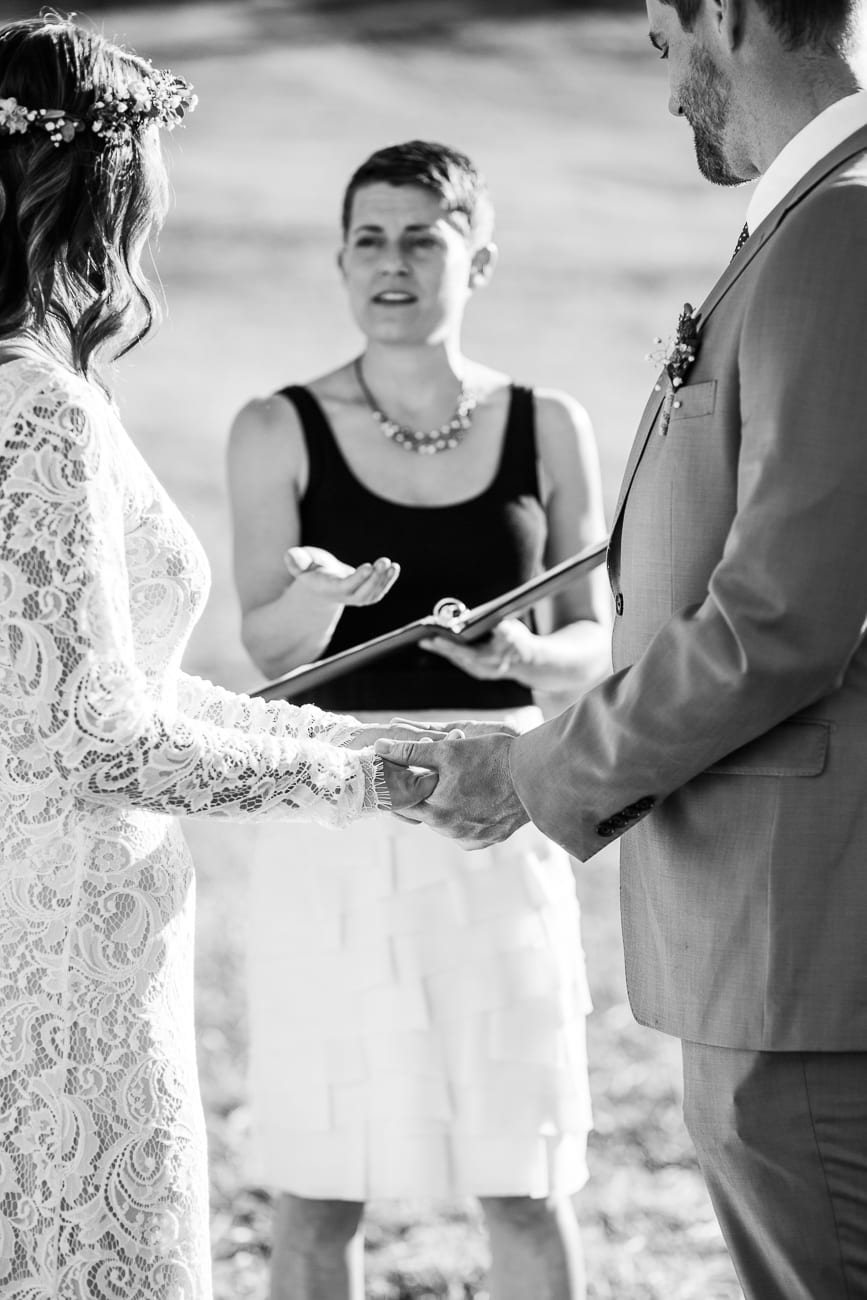 Exchanging rings at wedding