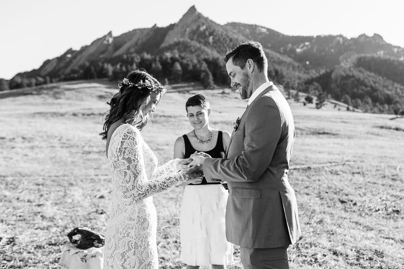 Exchanging rings at wedding