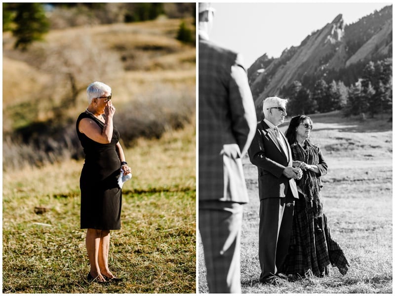 Parents watching wedding