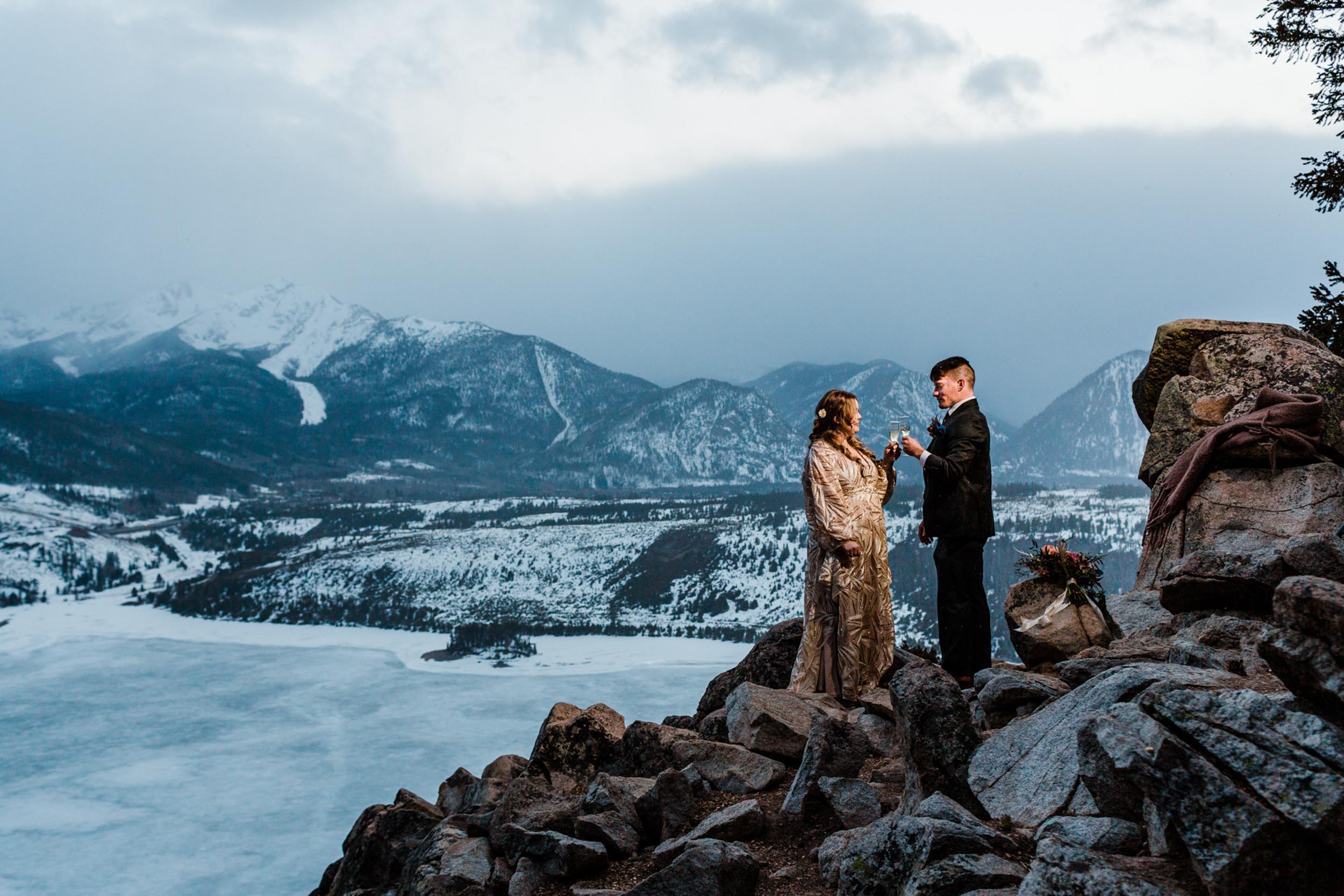 Sapphire Point Winter Elopement Photo