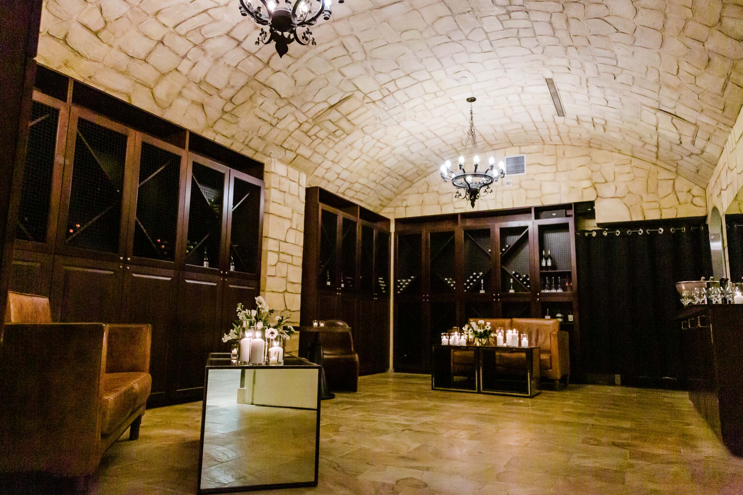 Hotel Teatro wine cellar for cocktail hour