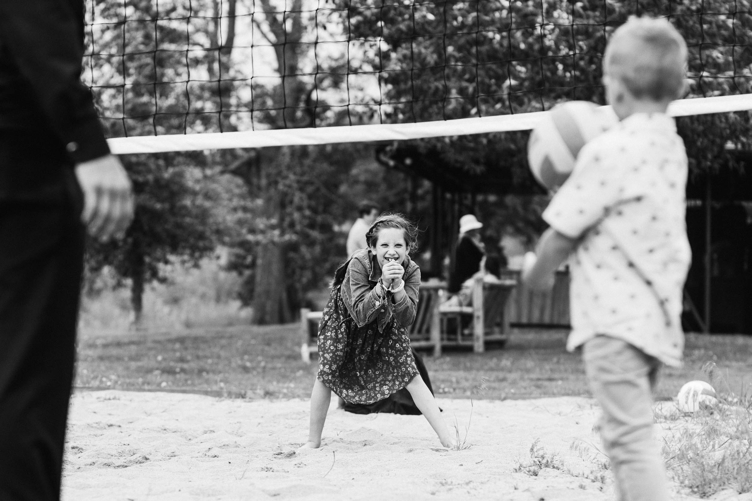 Playing volleyball at Sylvan Dale Guest Ranch