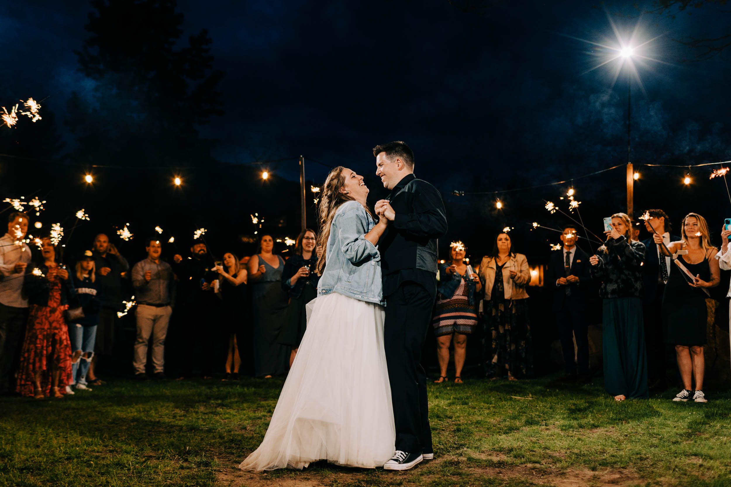 First dance with sparklers
