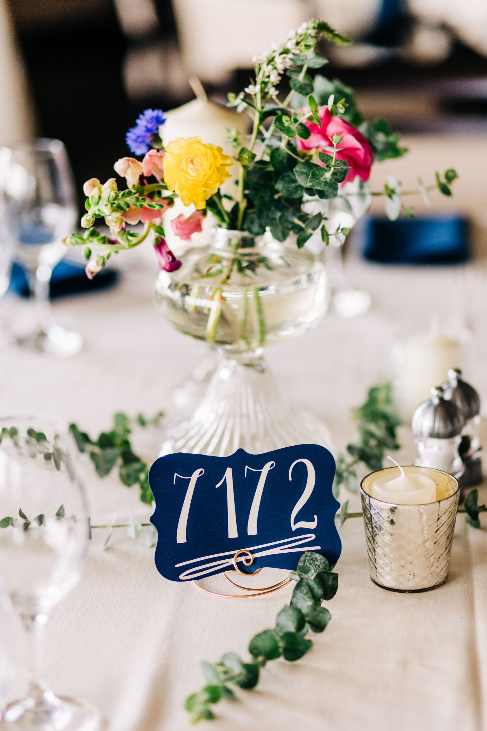 detail photo of table number by Shea McGrath Photography Denver Colorado Wedding Photographer