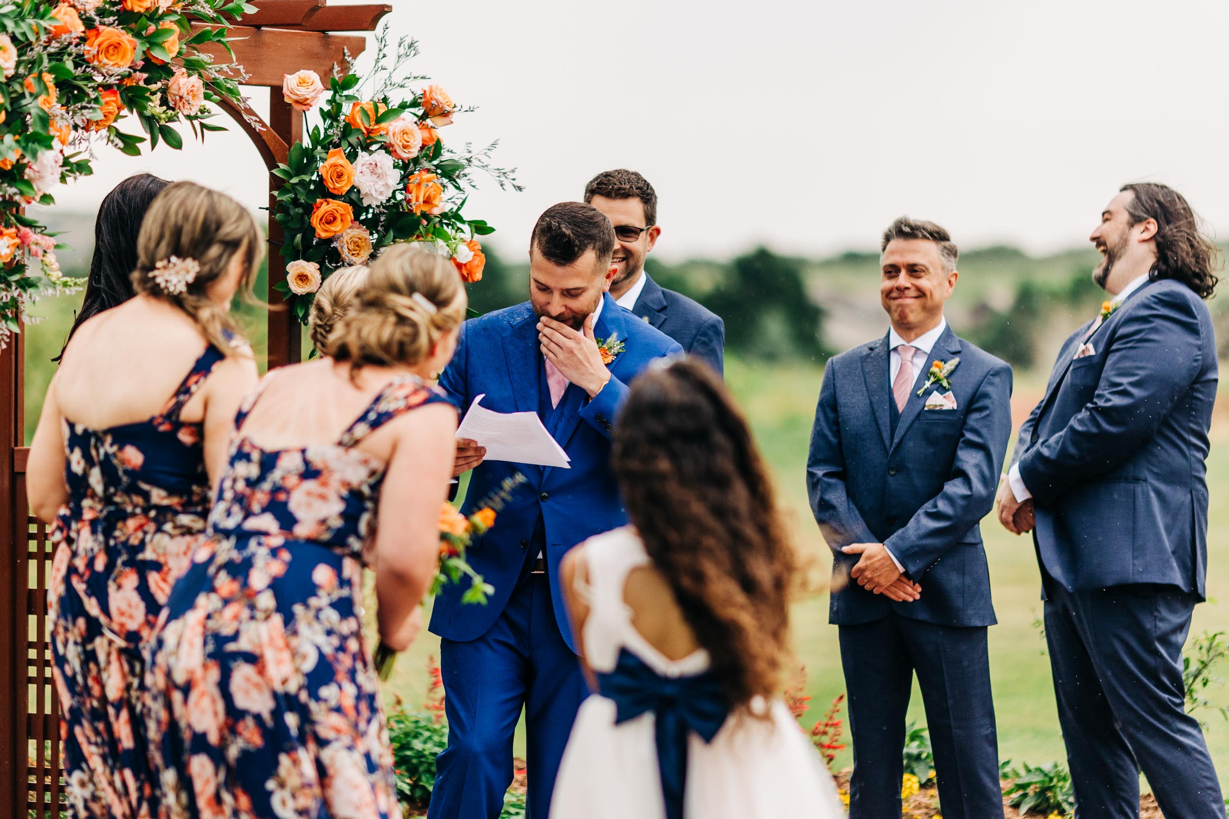 groom rapping during vows by Shea McGrath Photography Denver Colorado Wedding Photographer