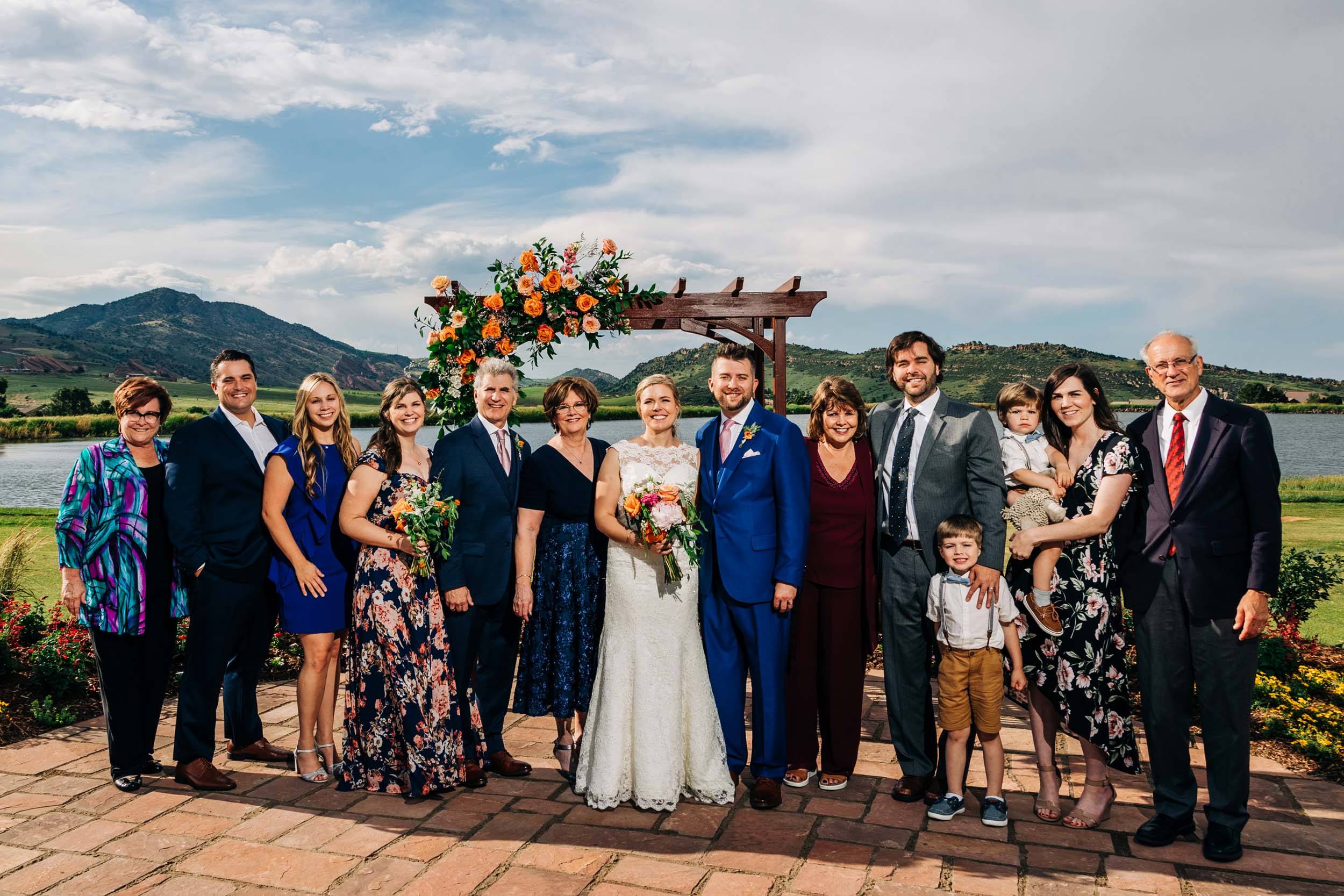 large family photo at red rocks wedding by Shea McGrath Photography Denver Colorado Wedding Photographer