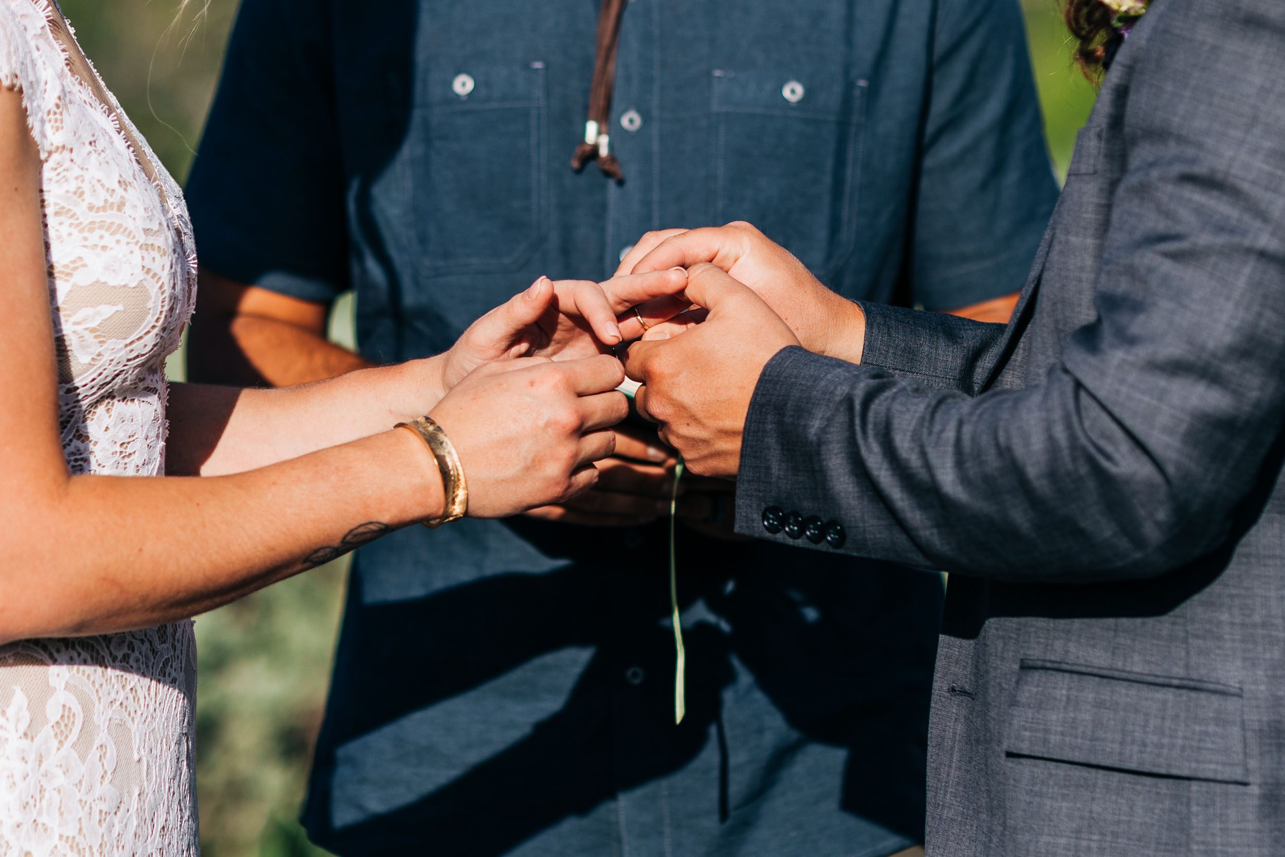 ring exchange at wedding