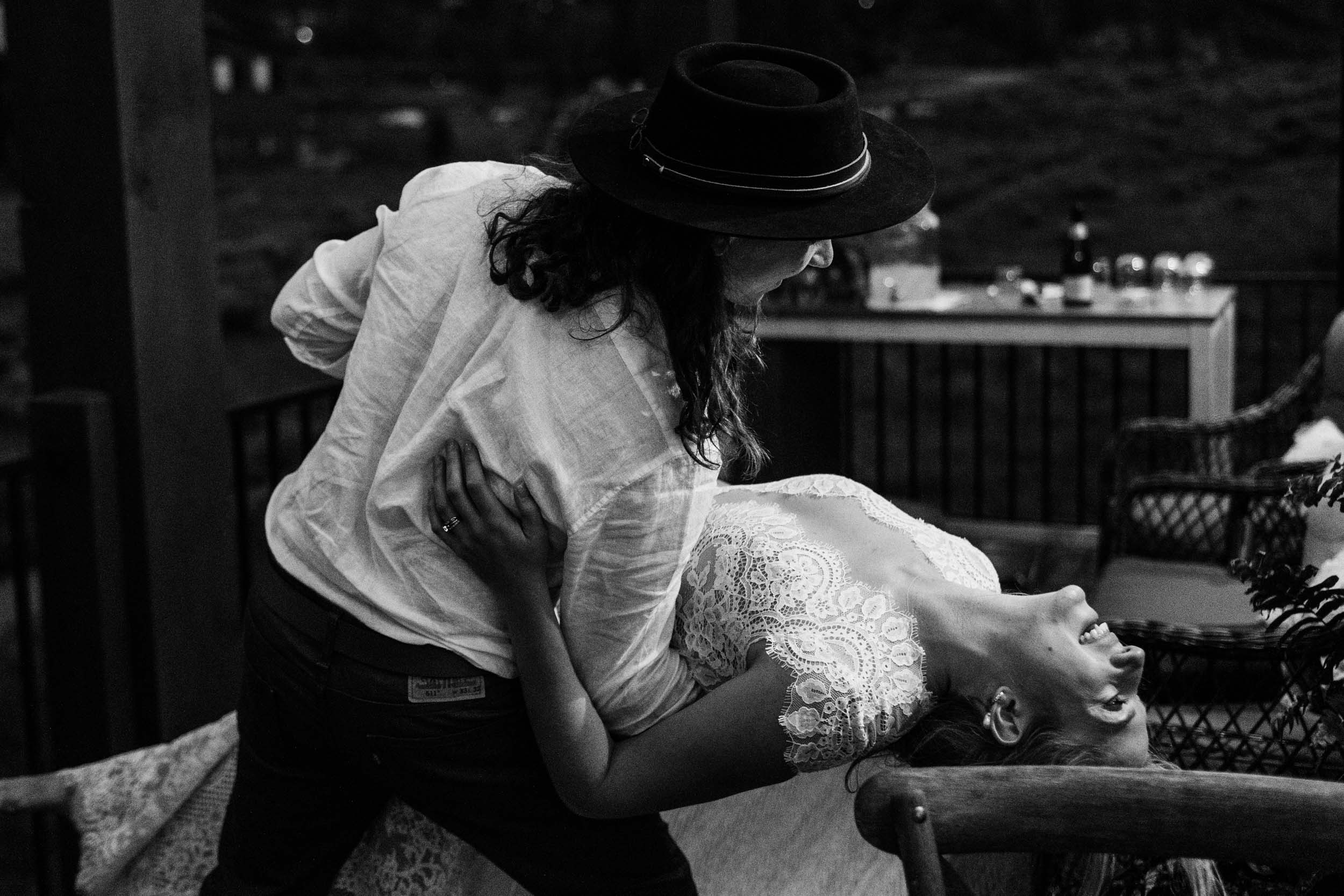 First dance backyard wedding in Steamboat Springs Colorado