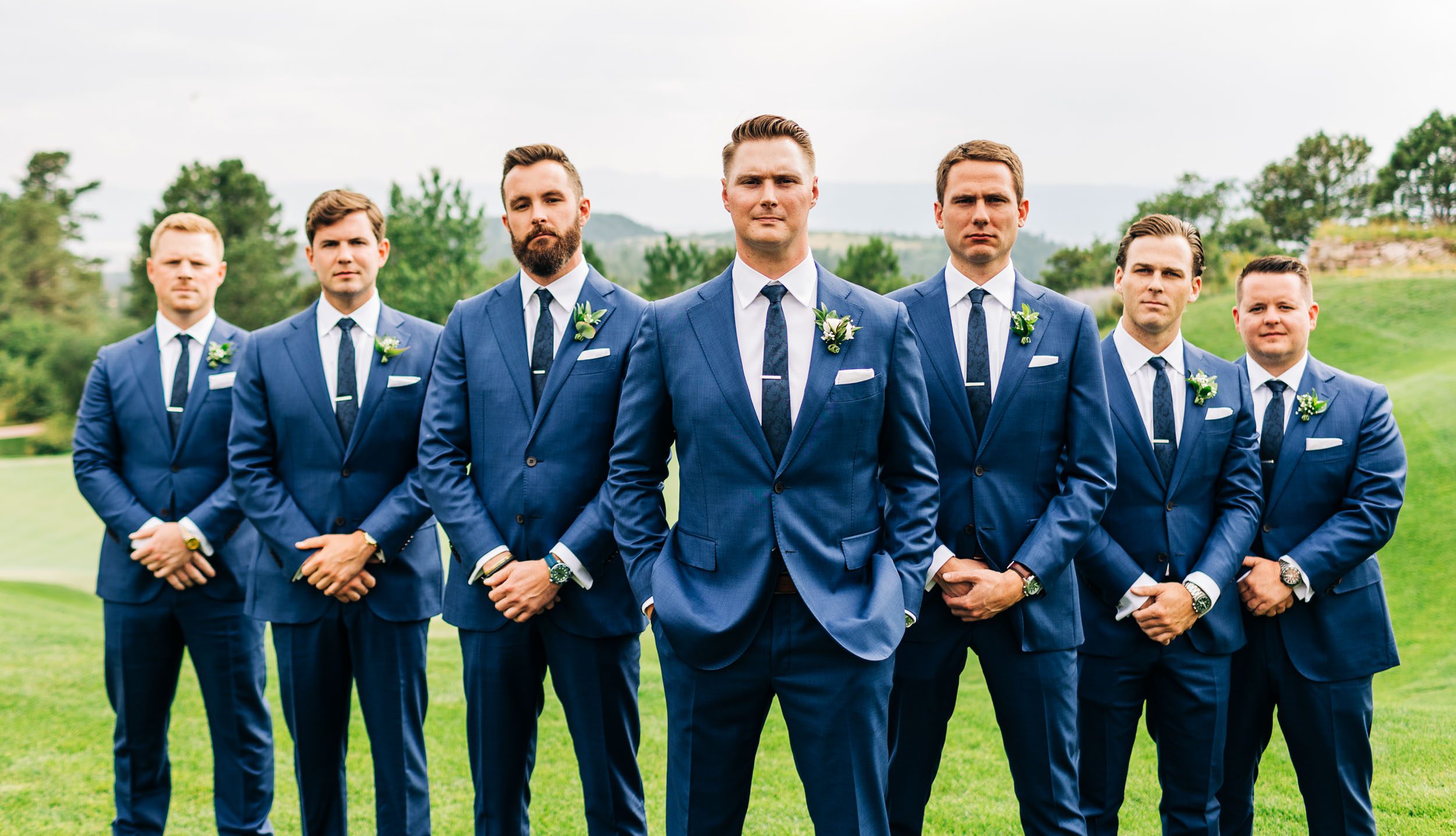 picture of groomsmen at sanctuary golf course wedding