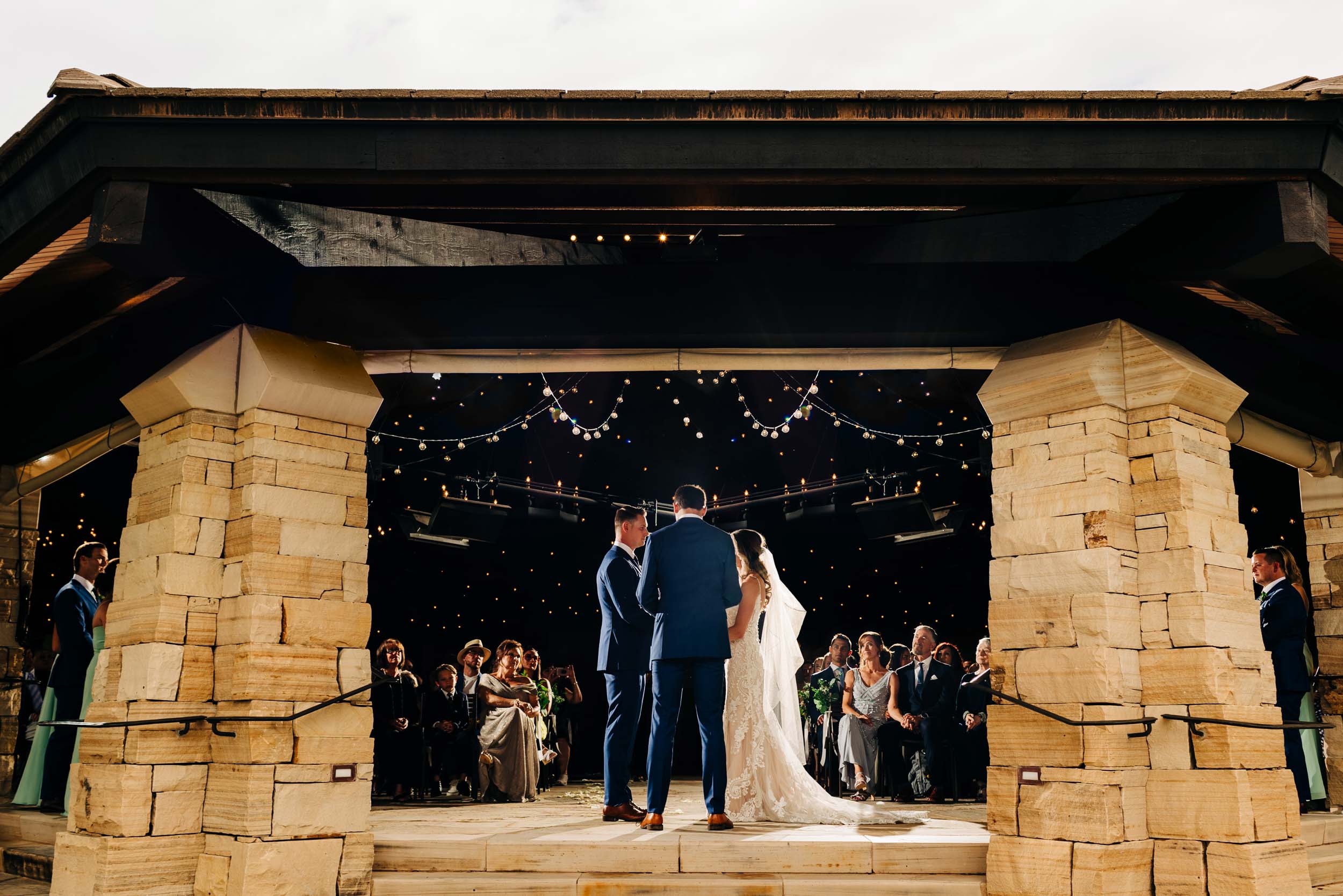 sanctuary golf course wedding ceremony by Shea McGrath Photography Denver wedding photographers