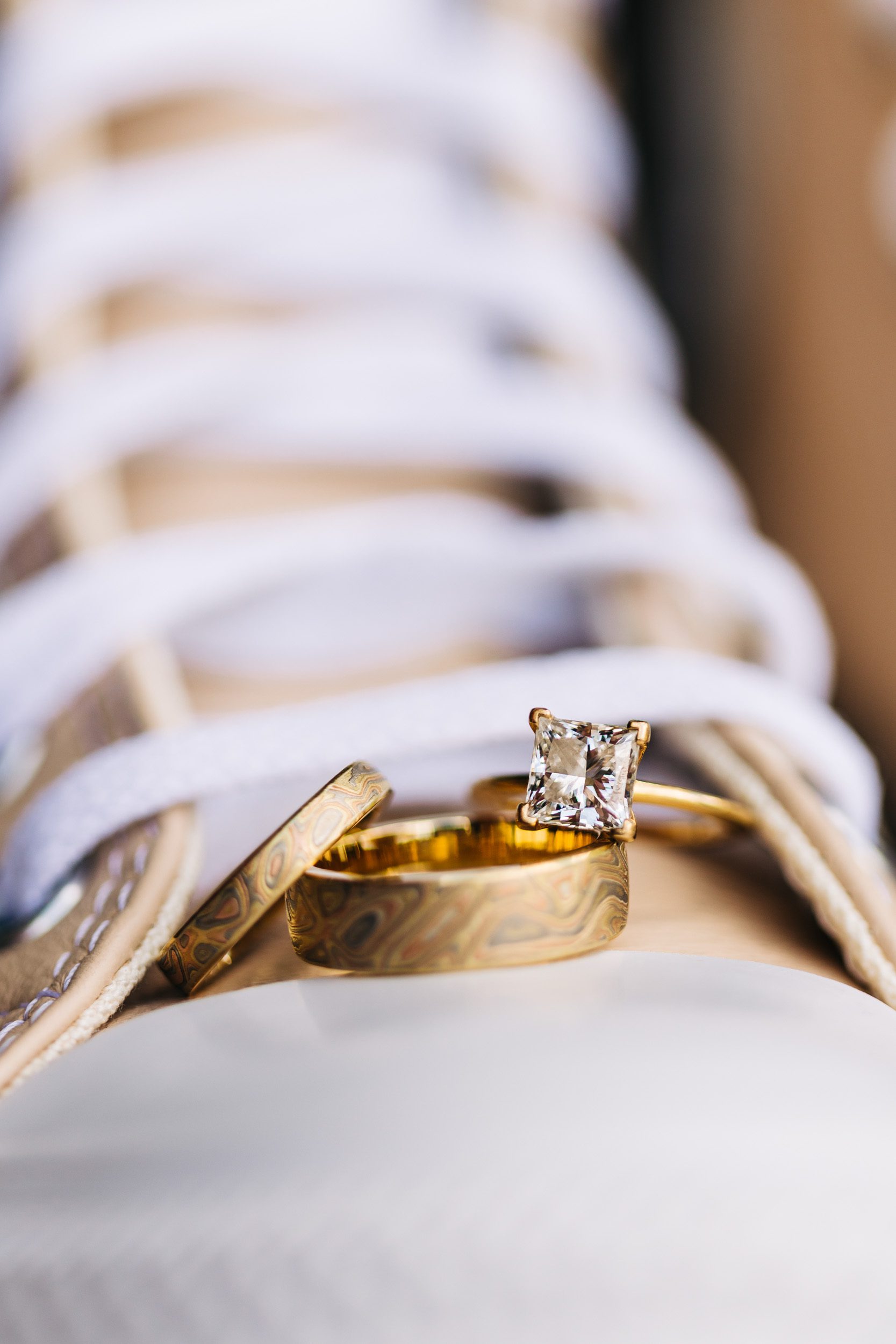 Wedding rings and custom wedding converse shoes