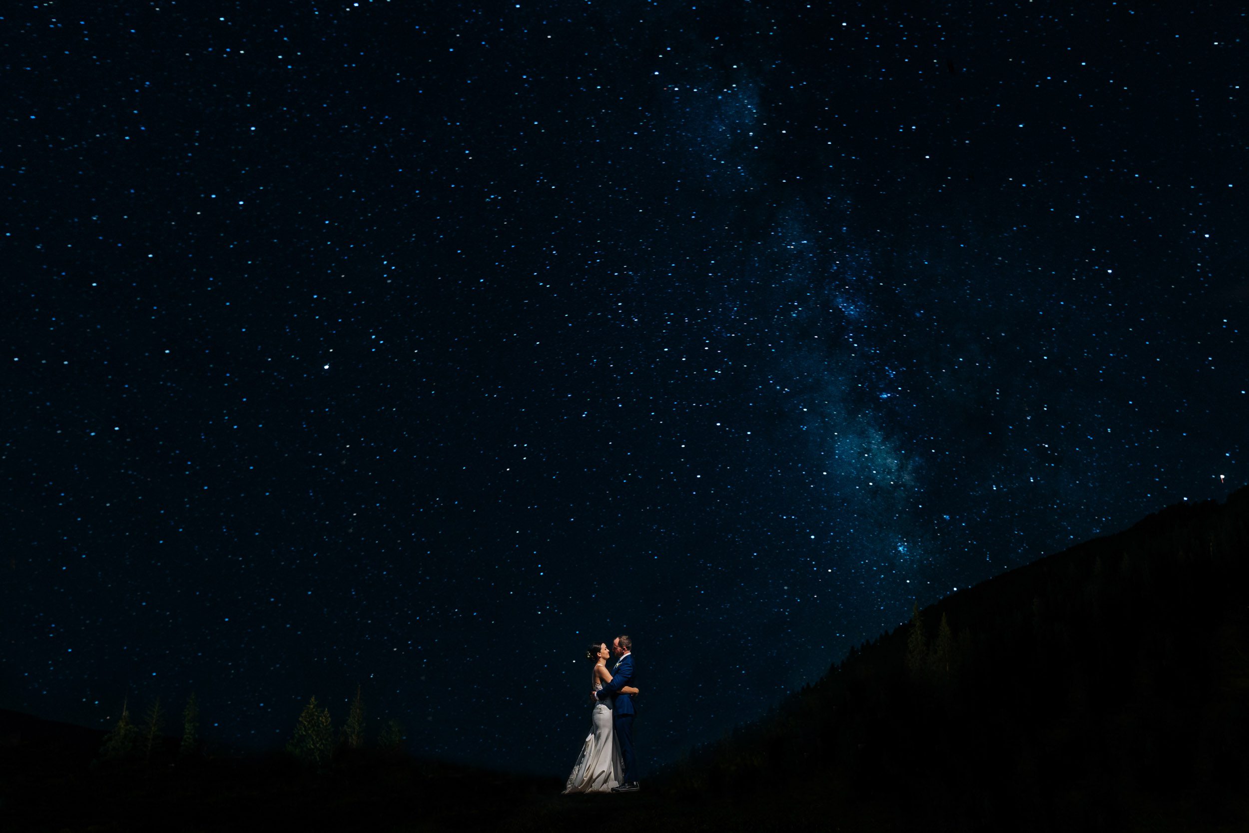 Wedding astrophotography Milky Way photo by Shea McGrath Photography Colorado Wedding Photographer
