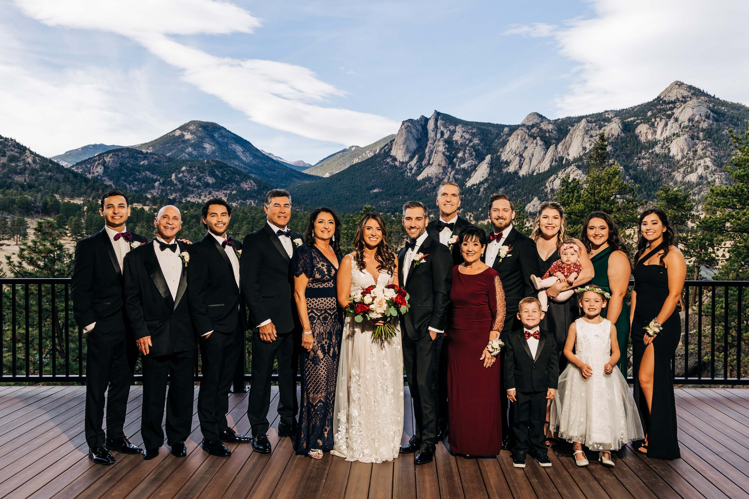 family photos at Boulders Black Canyon Inn wedding