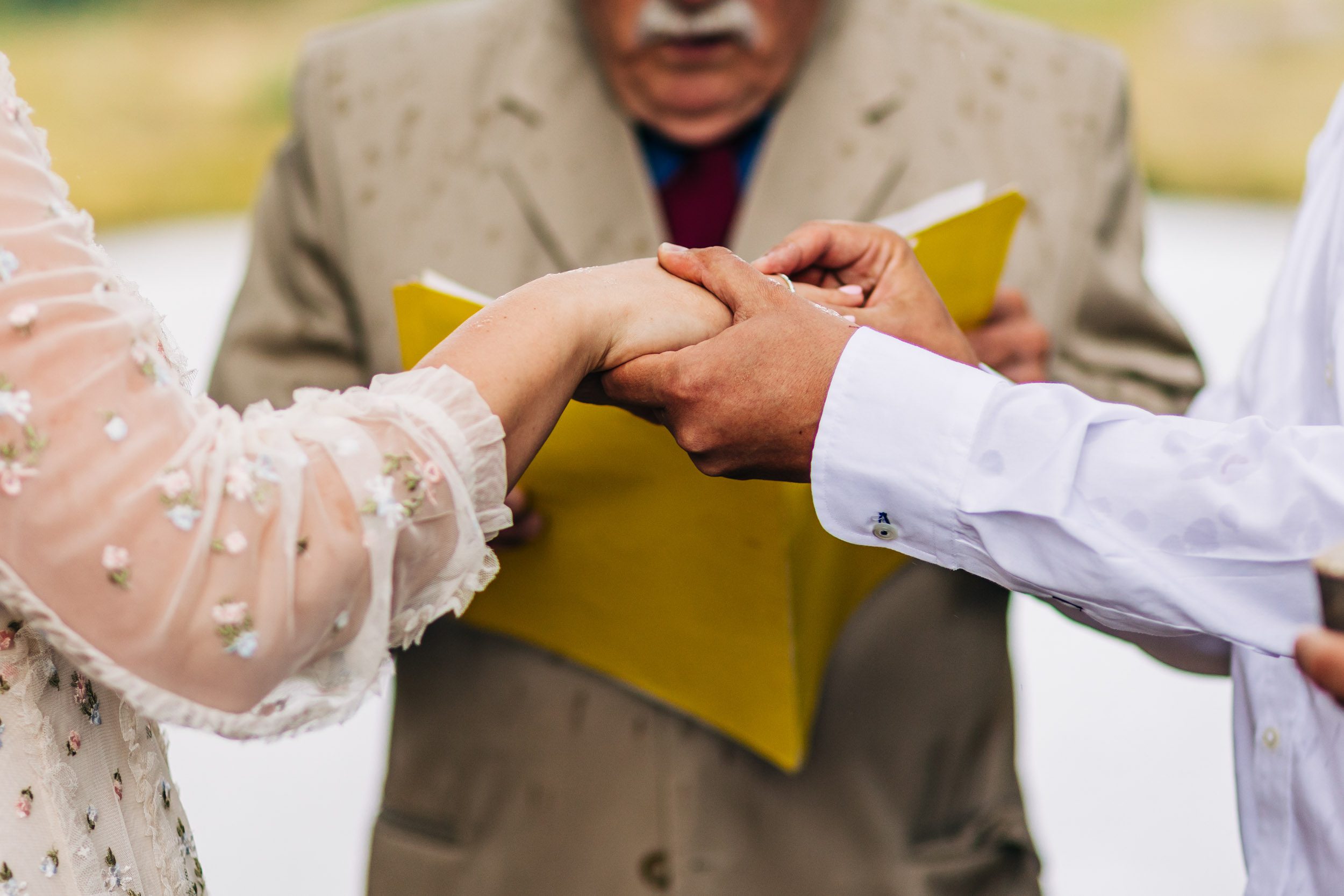 exchanging rings at wedding