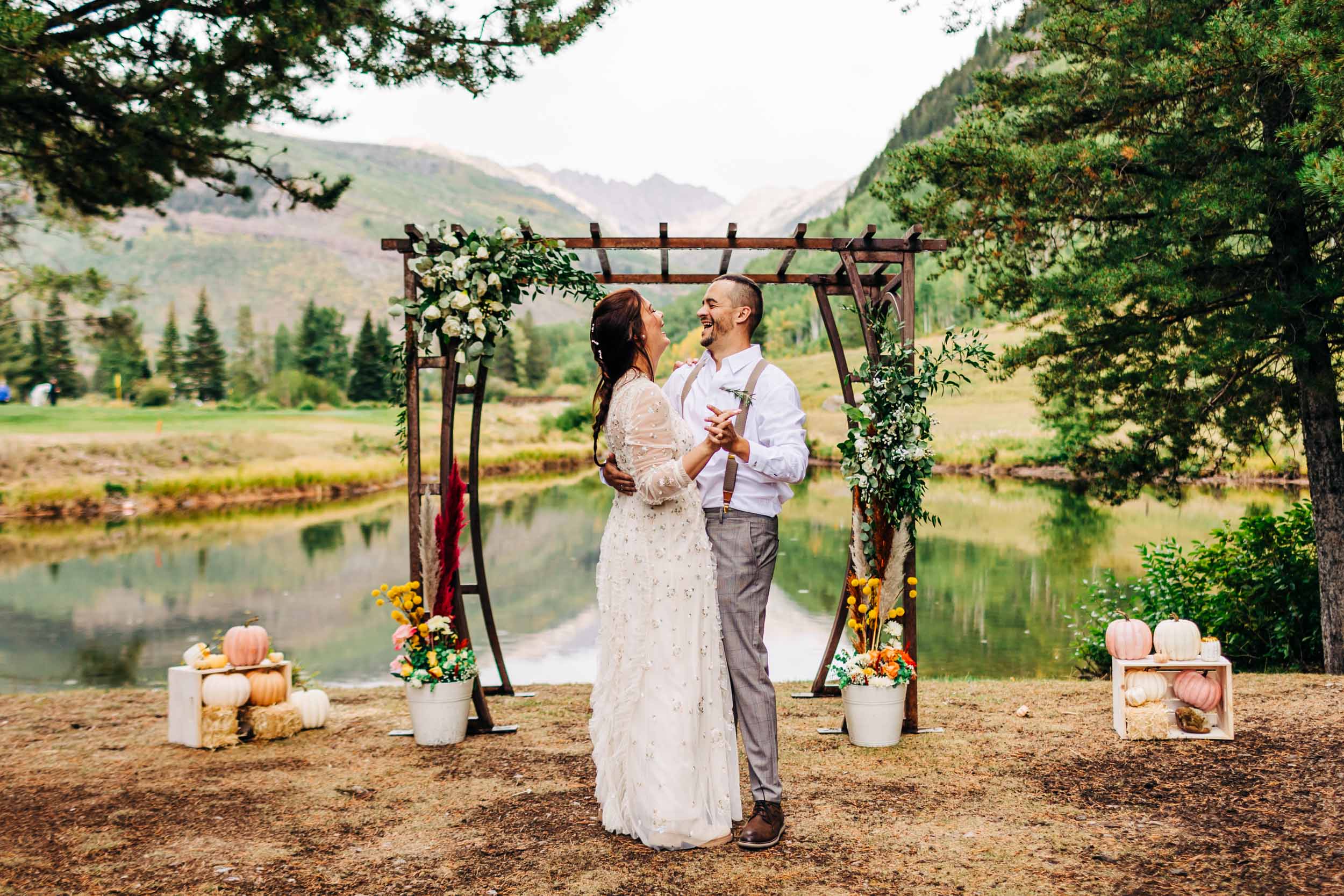 Vail golf club wedding photos