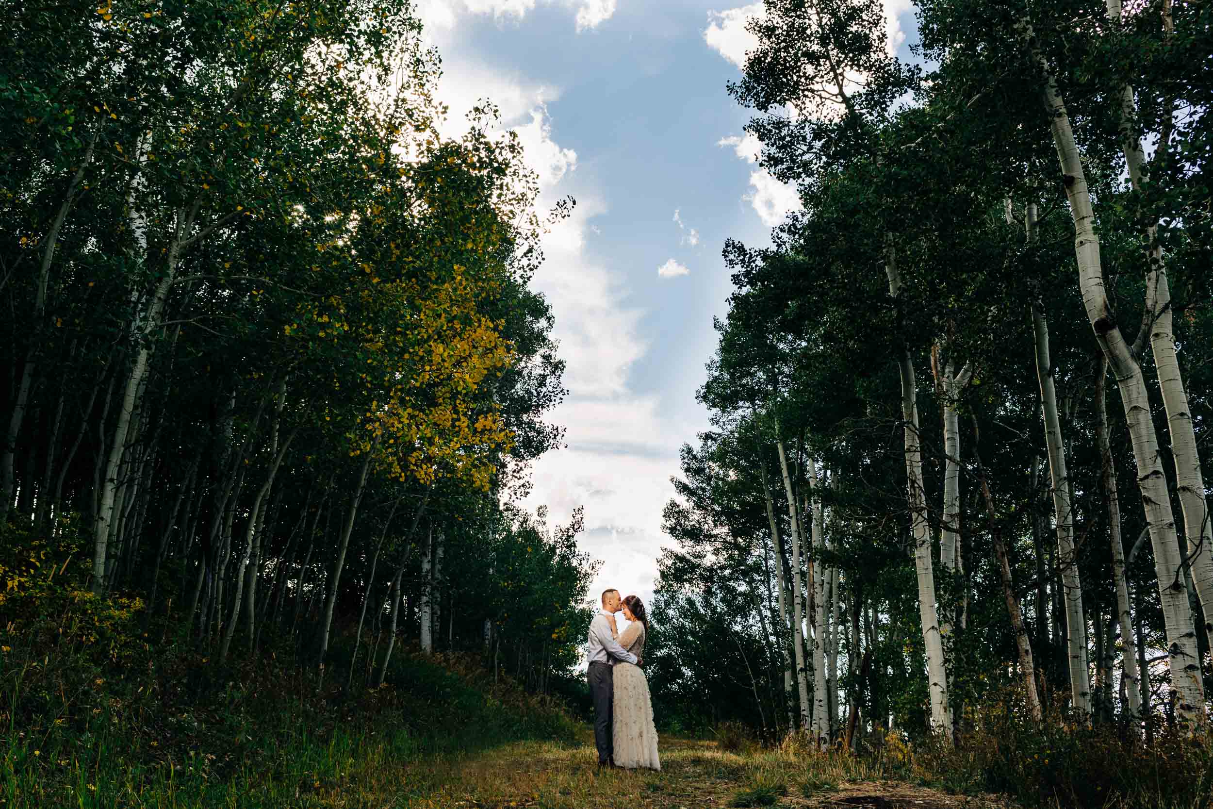 Fall wedding photos in Beaver Creek Colorado