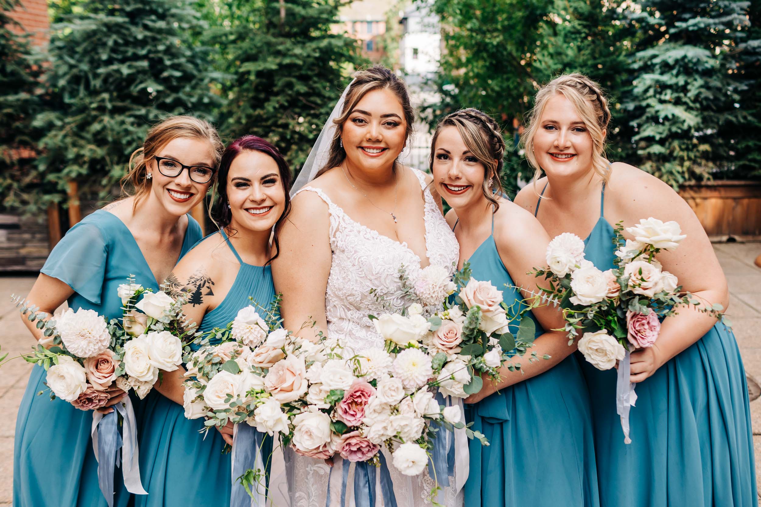 bridesmaid photos at Hotel Jerome aspen colorado