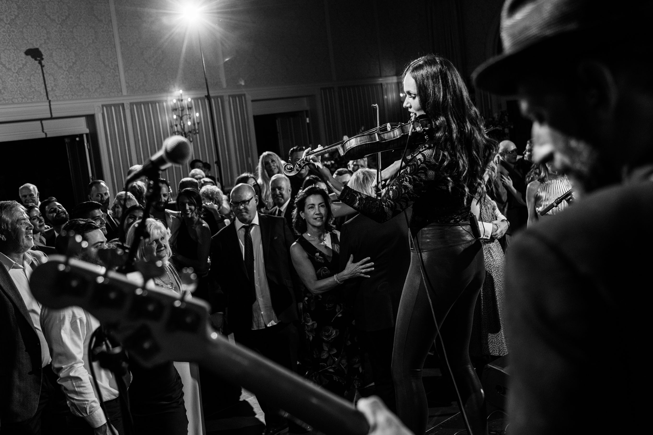 Wedding reception with live band at Hotel Jerome in Aspen Colorado