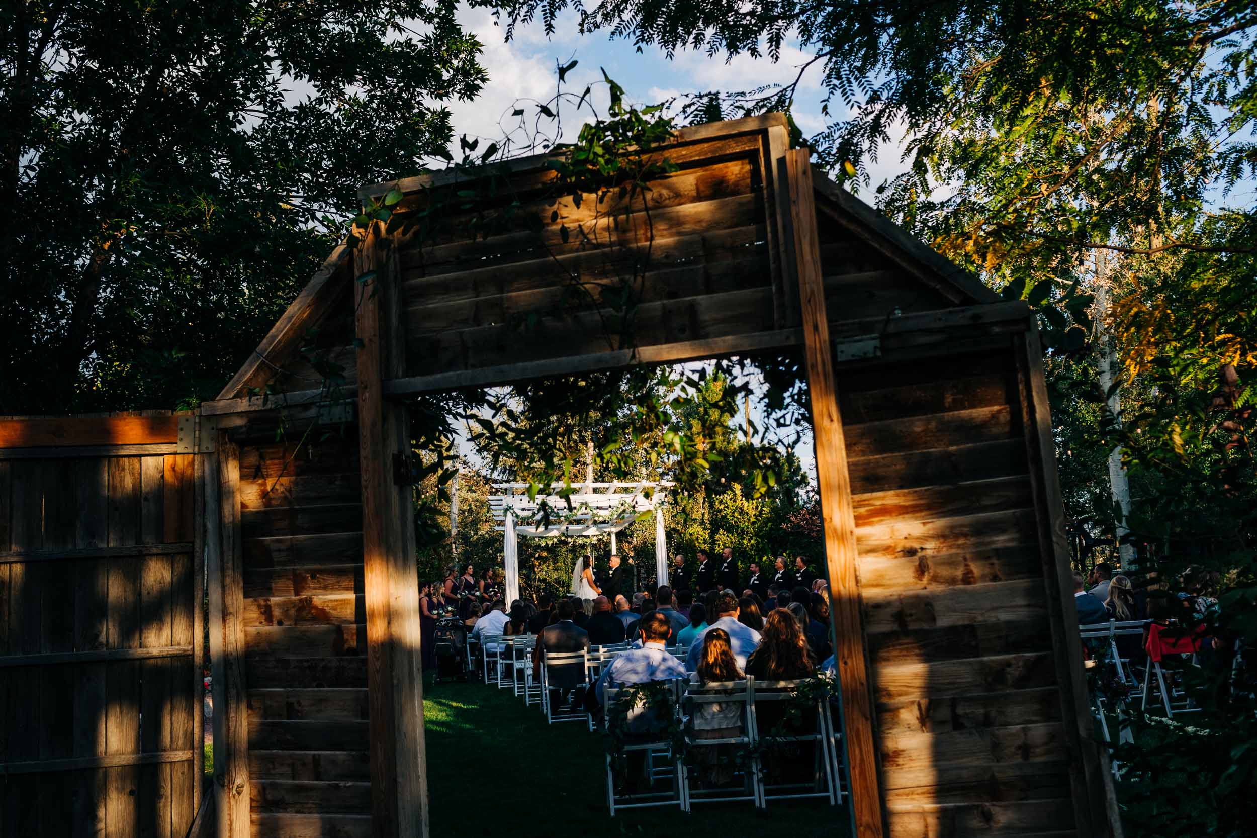 church ranch event center ceremony view