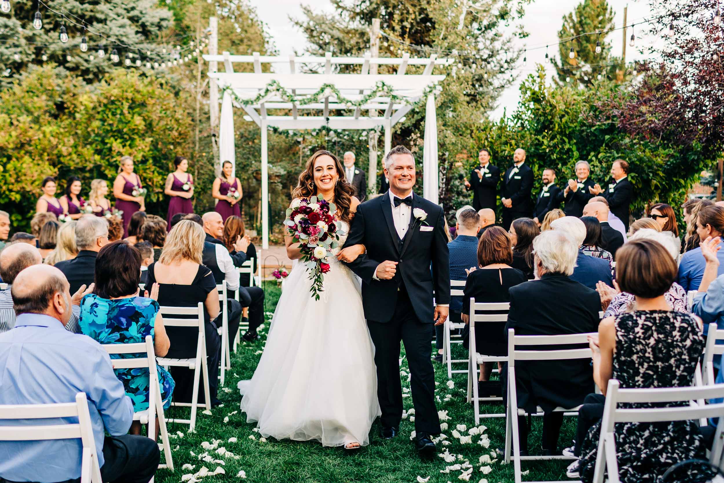 wedding recessional image at church ranch event center