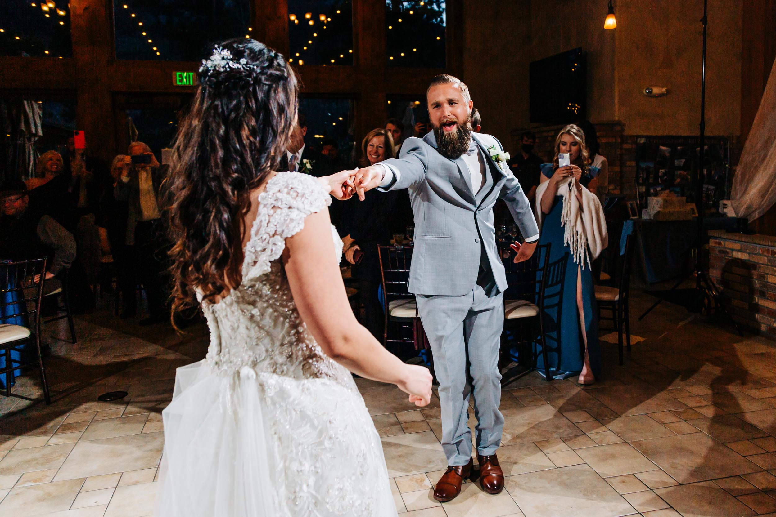photo of the first dance at wedding