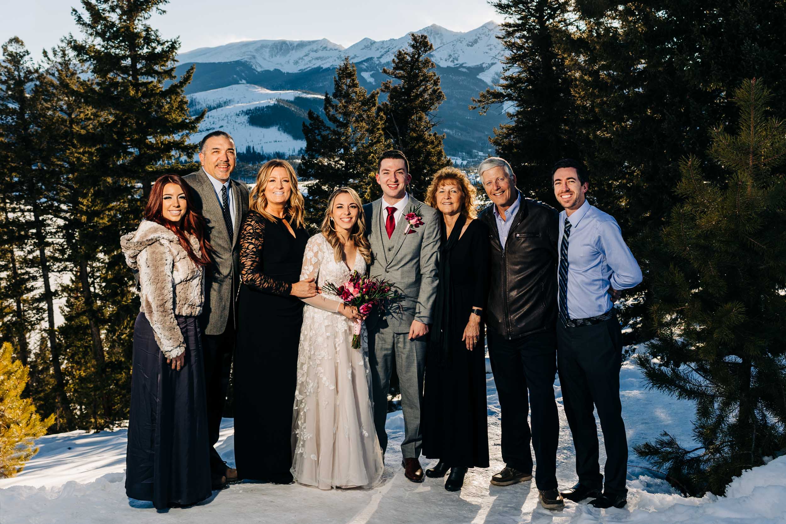 family photos taken at sapphire point wedding