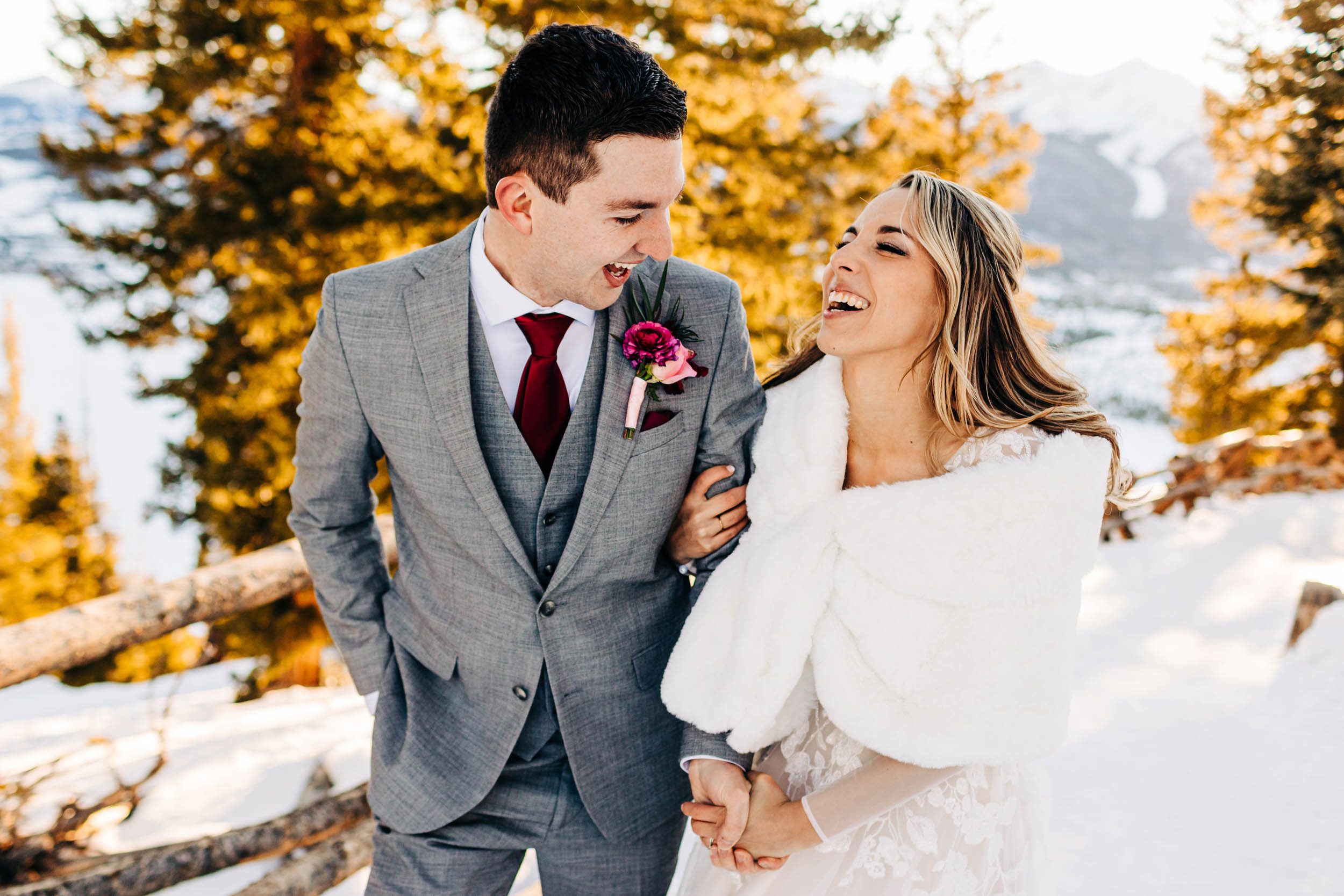 candid wedding photo taken at sapphire point in Dillon colorado