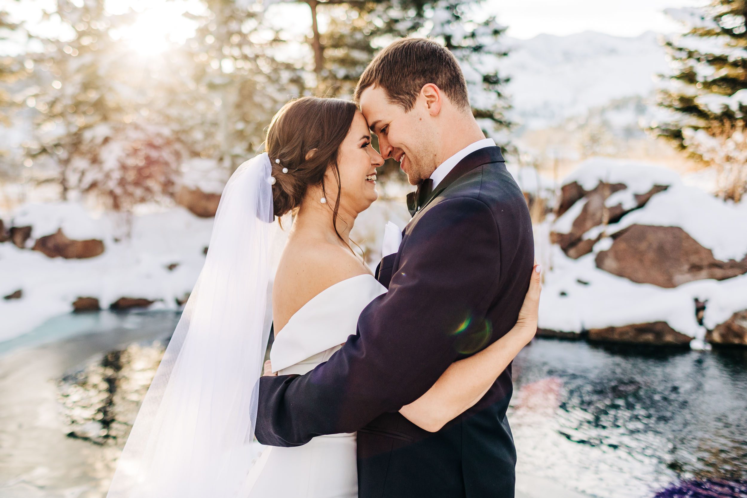 Winter wedding photos at The Greenbriar Inn in Boulder Colorado