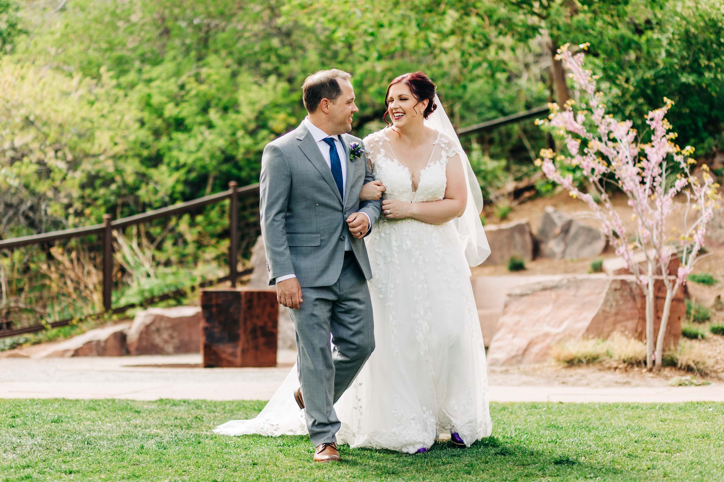Red Rocks Trading Post wedding portraits of the bride and groom