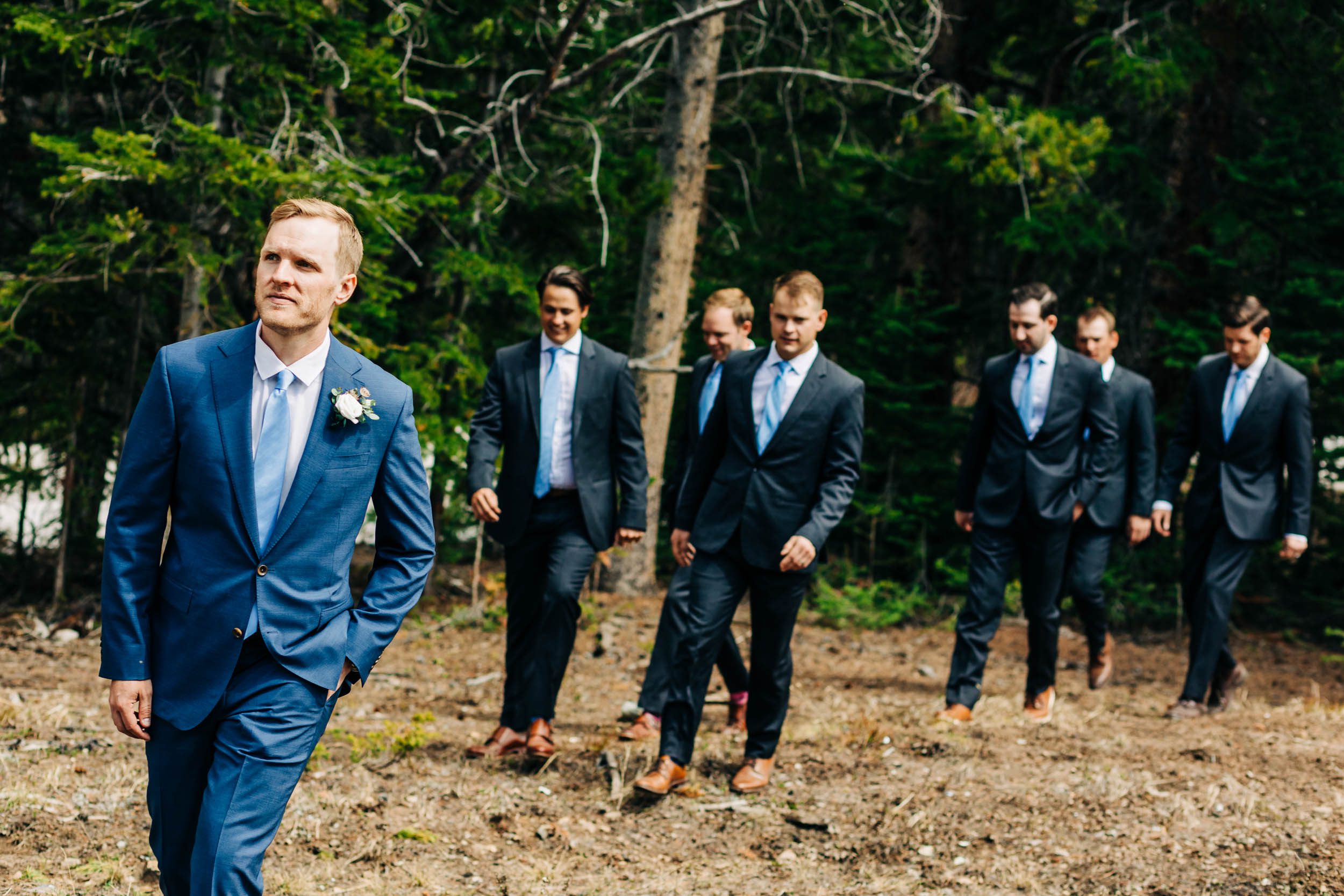 picture of groomsmen at Ten Mile Station wedding in Breckenridge Colorado