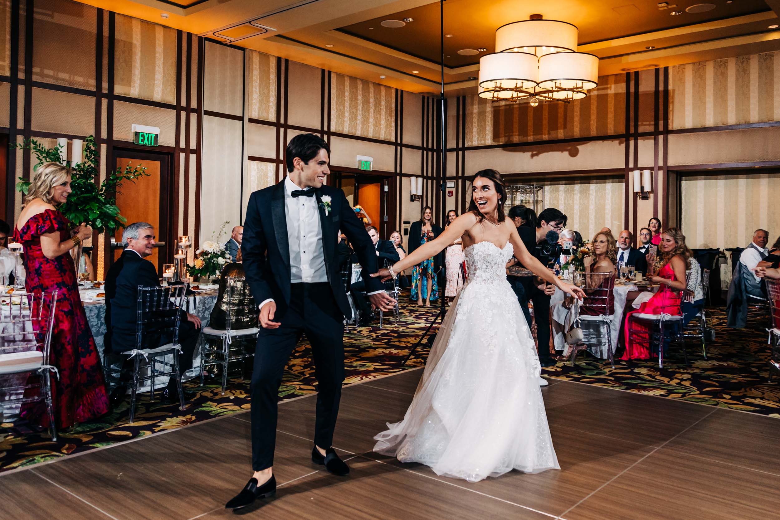 Ballroom wedding reception at St Julien hotel