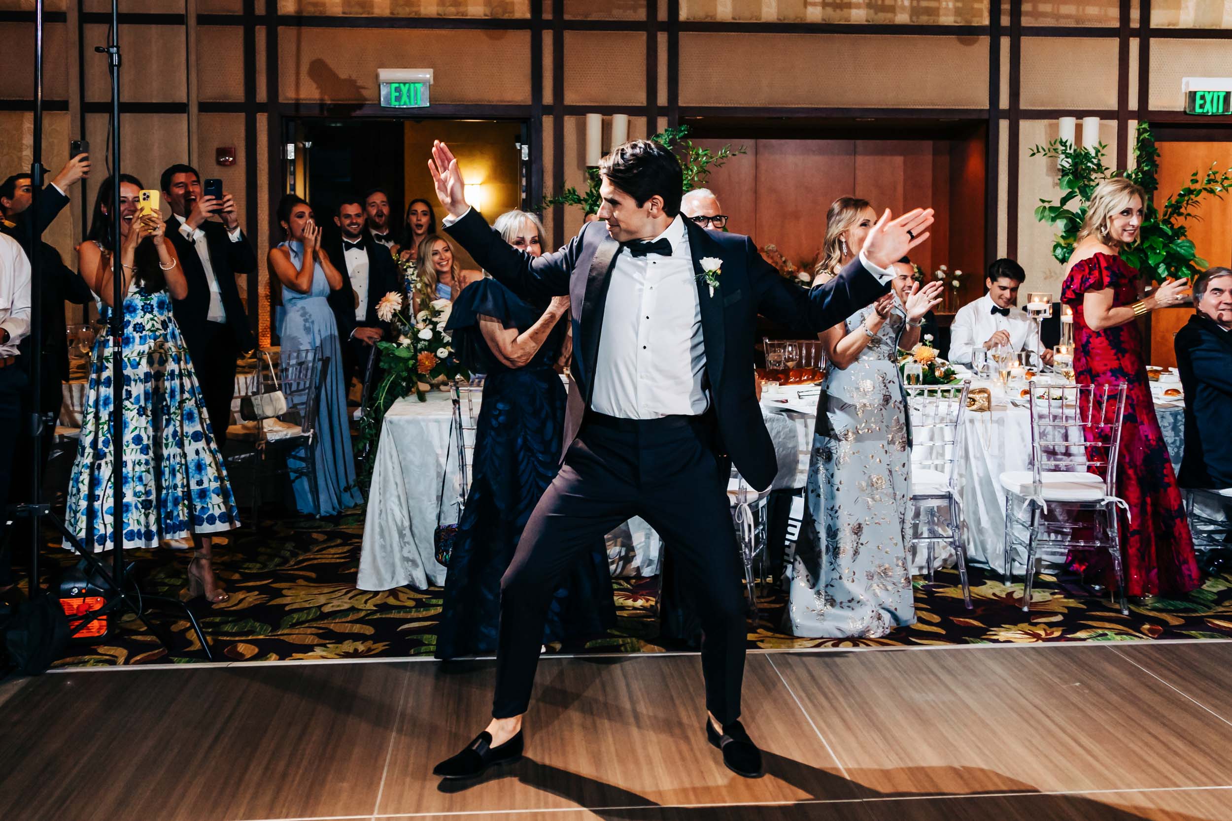 Groom dancing
