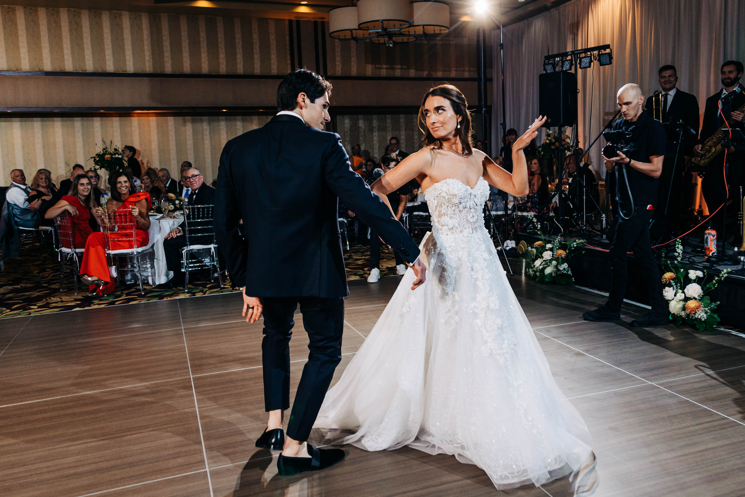 Ballroom wedding reception at St Julien hotel