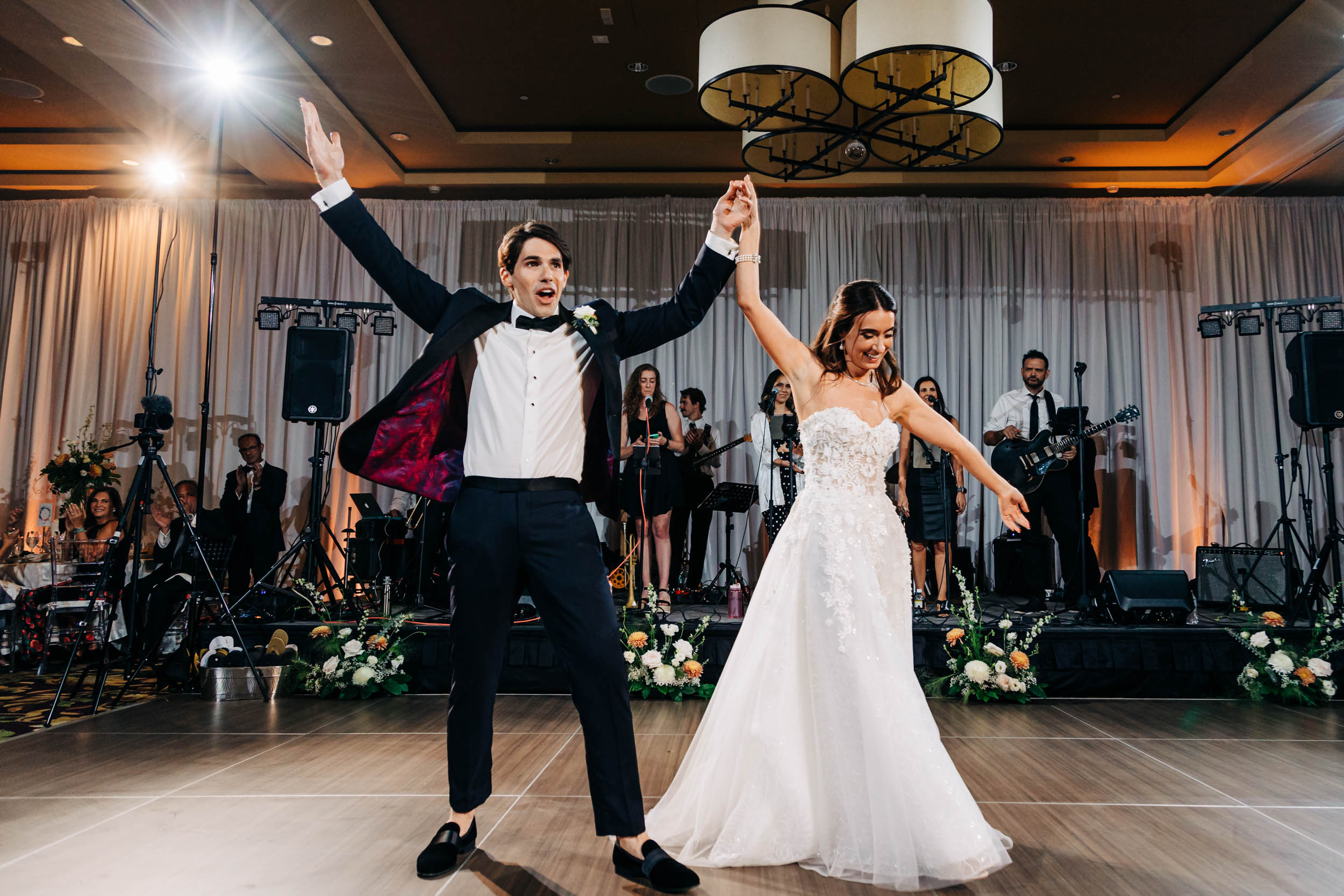 Ballroom wedding reception at St Julien hotel