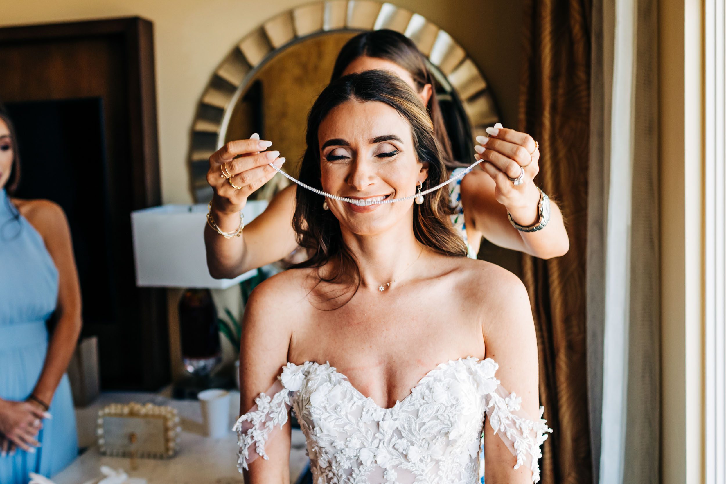 Bride getting ready