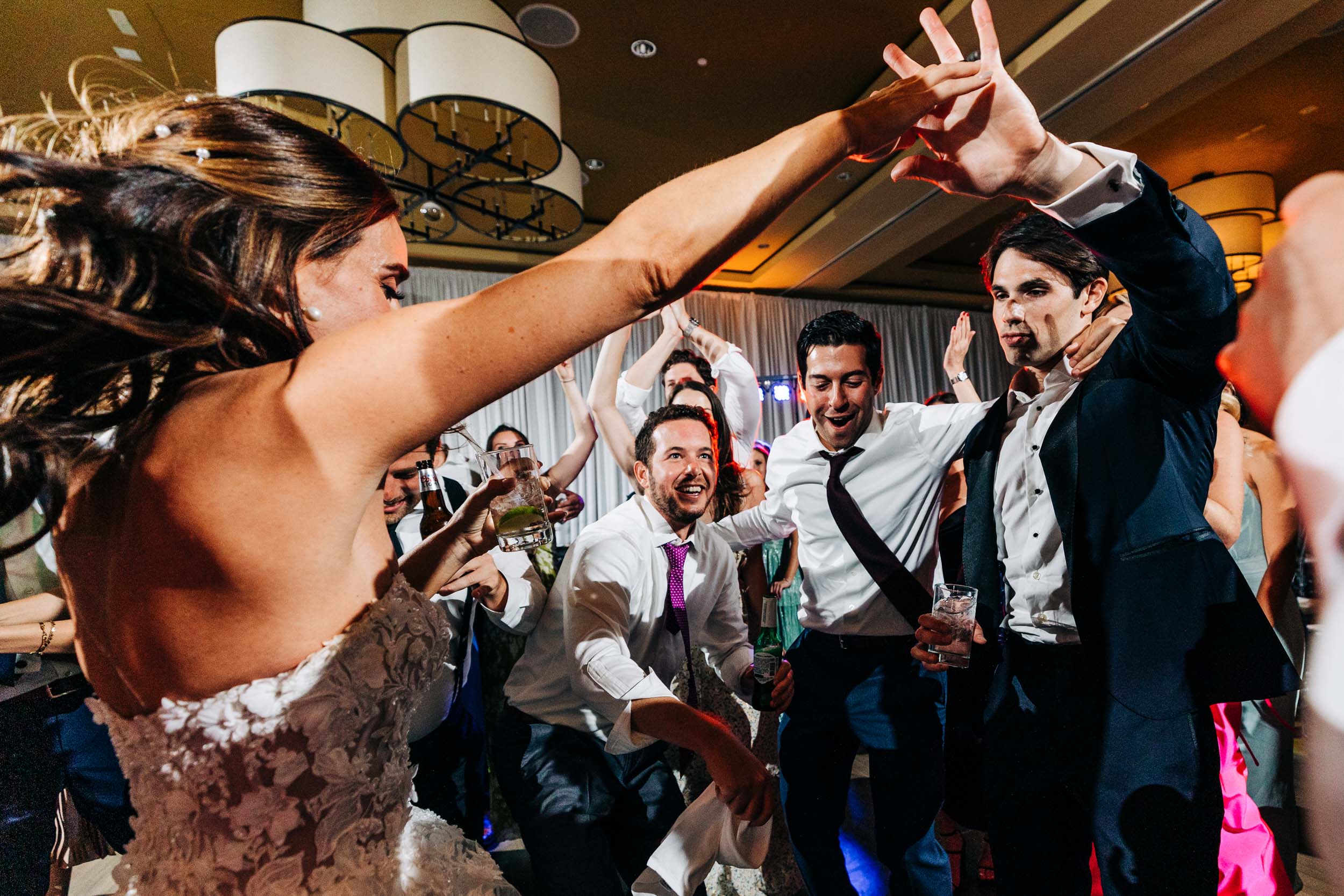 St Julien Hotel wedding reception dance floor