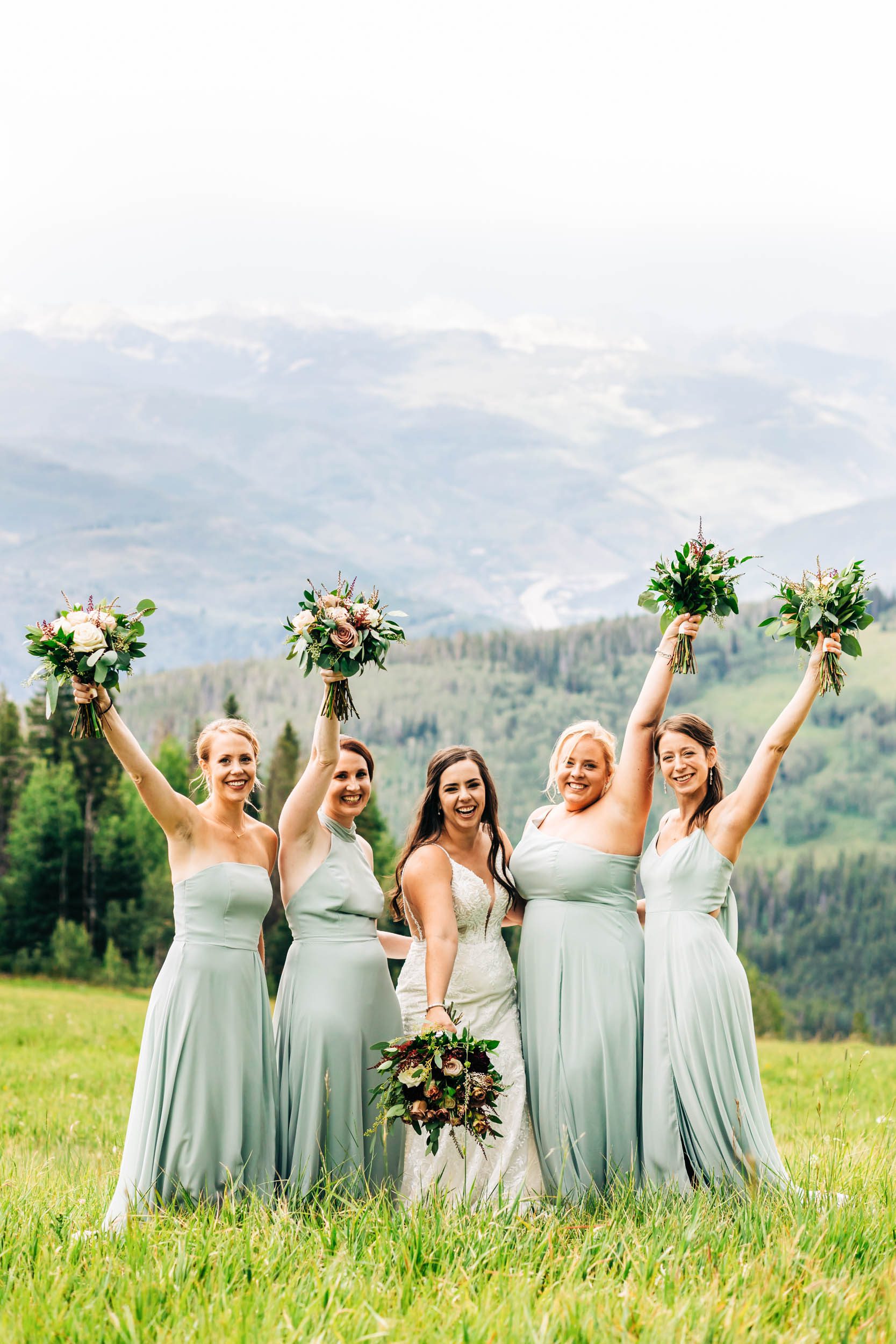 bridesmaid photos beaver creek wedding